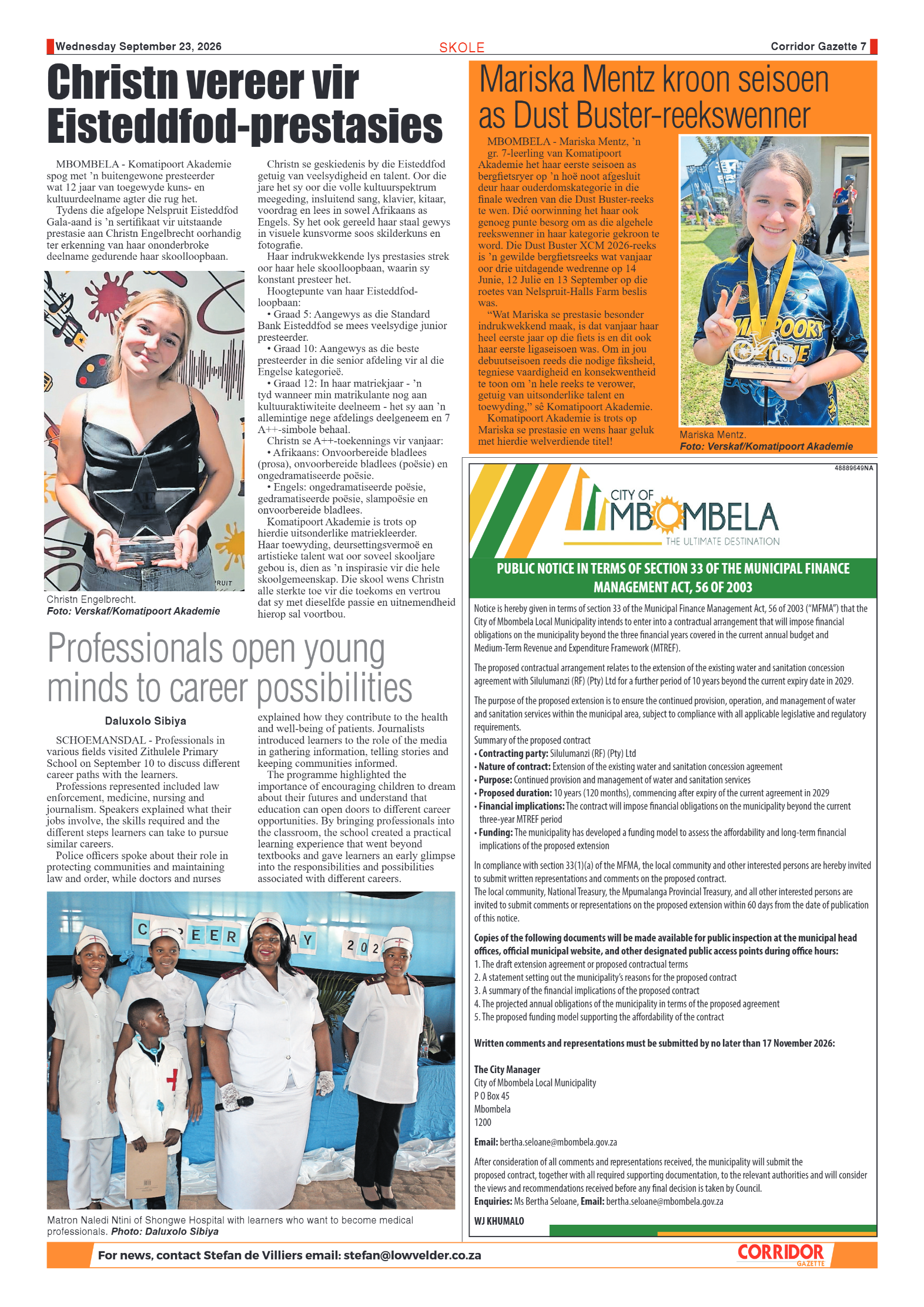 Corridor Gazette 23 September 2026 page 7