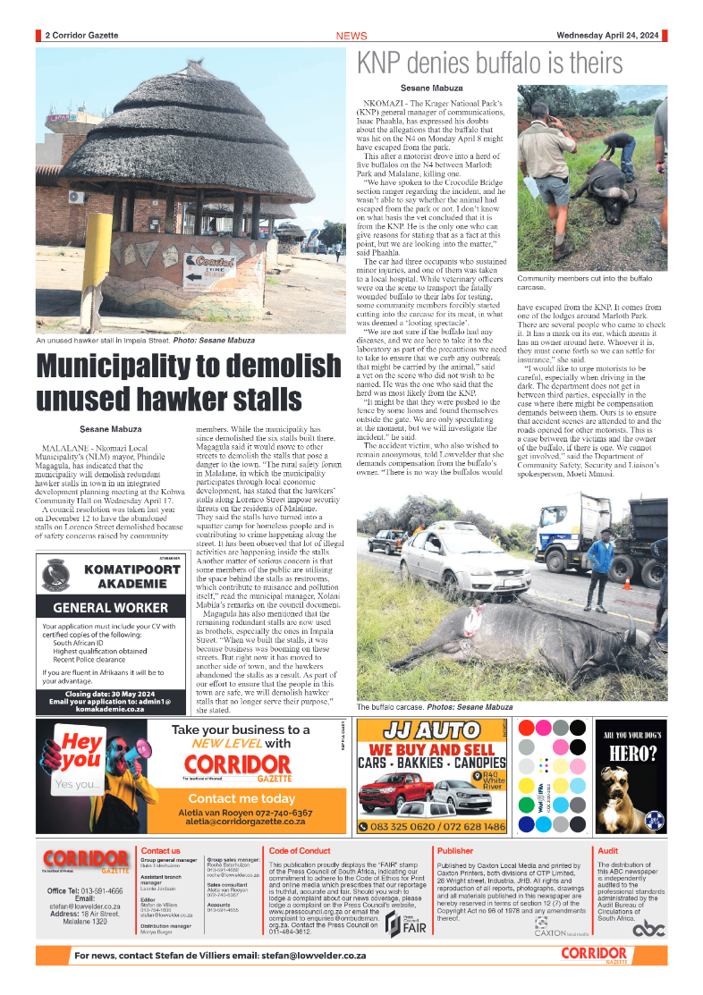 Corridor Gazette 24 April 2024 page 2
