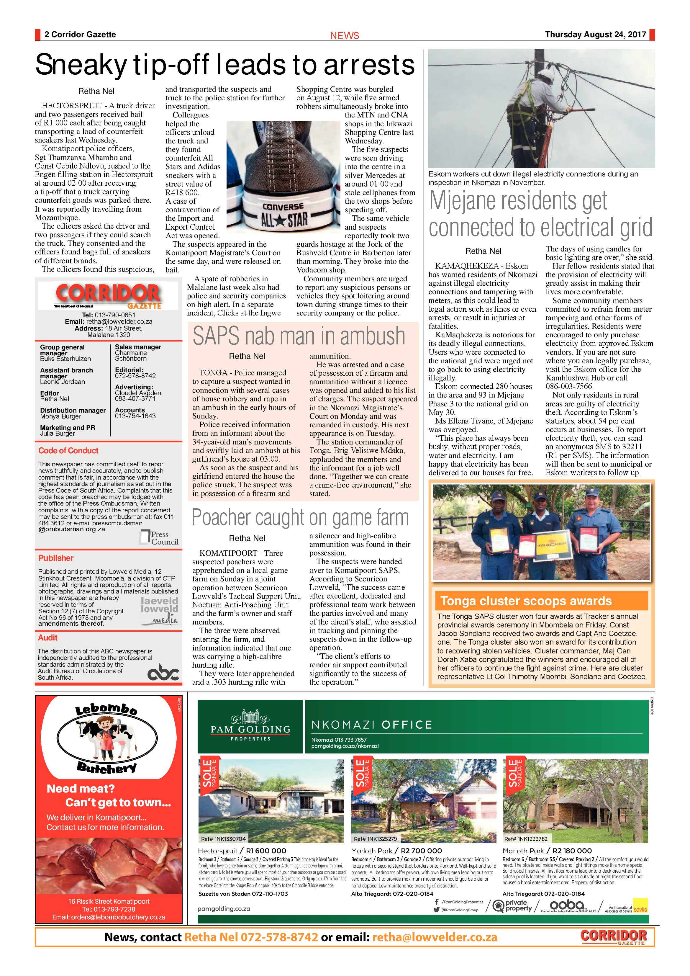 Corridor Gazette 24 August 2017 page 2