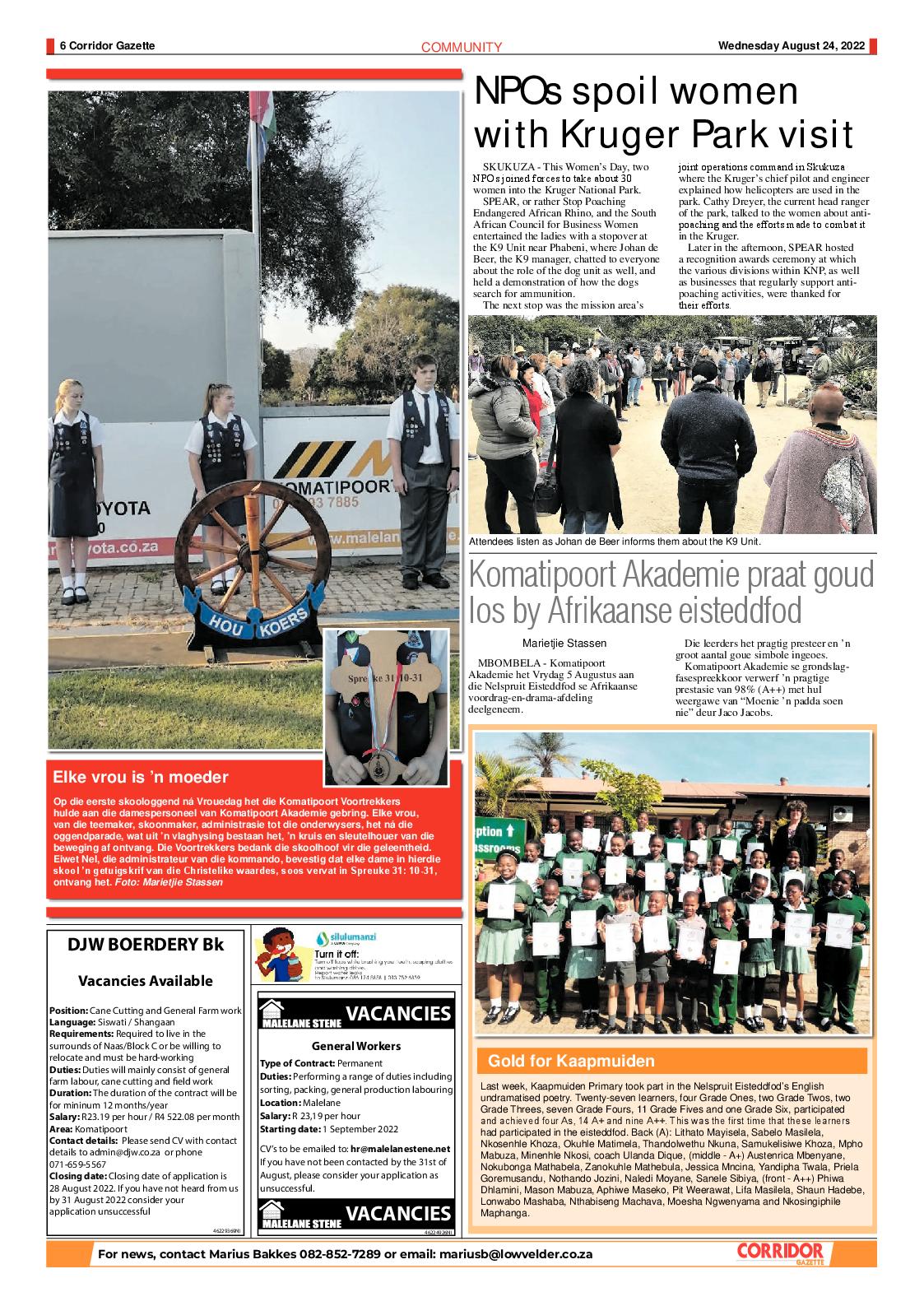 Corridor Gazette 24 August 2022 page 6