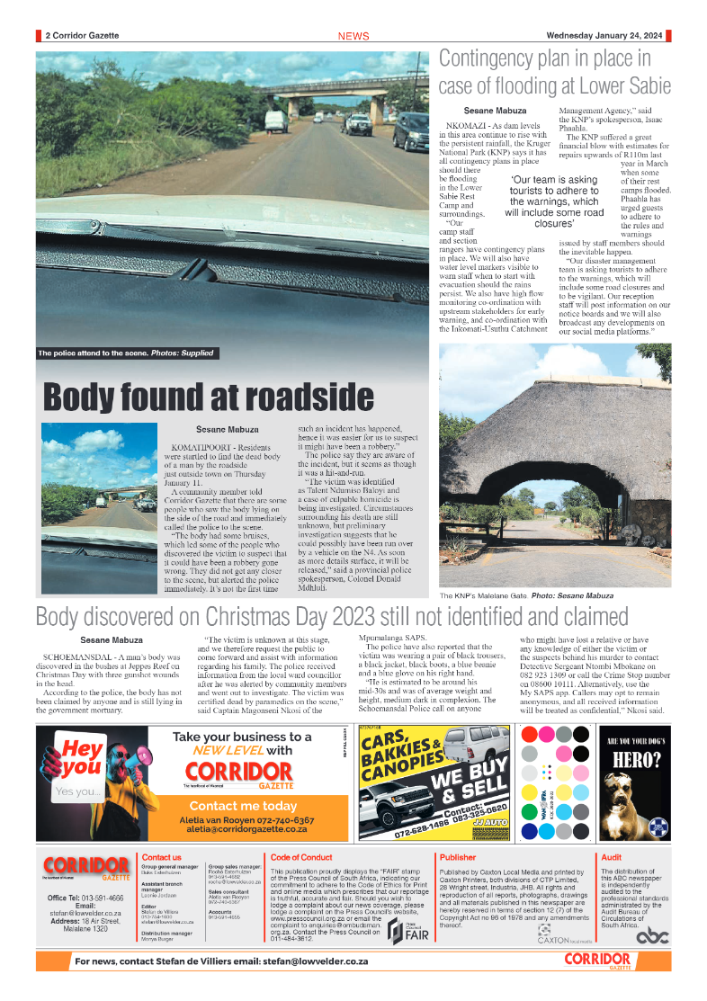 Corridor Gazette 24 January 2024 page 2