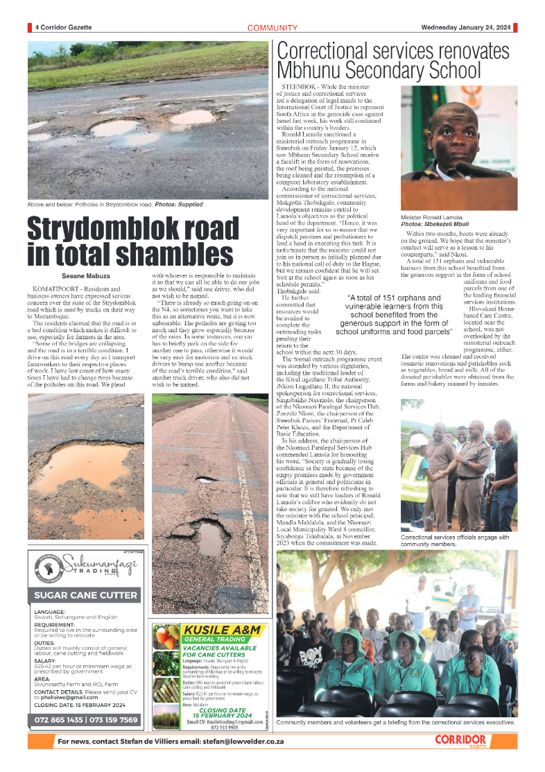Corridor Gazette 24 January 2024 page 4