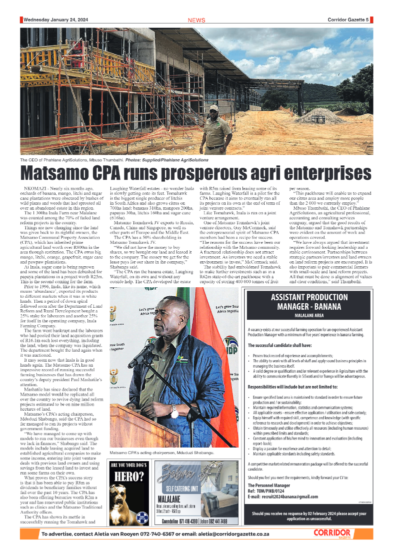 Corridor Gazette 24 January 2024 page 5