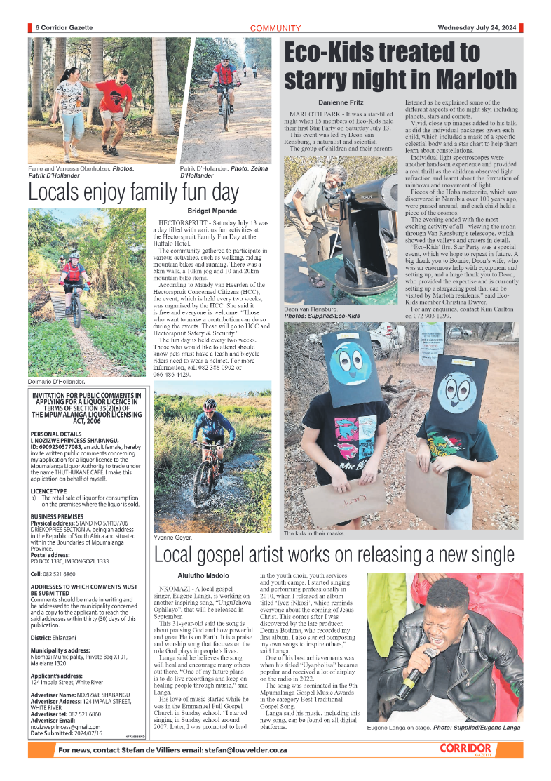 Corridor Gazette 24 July 2024 page 6