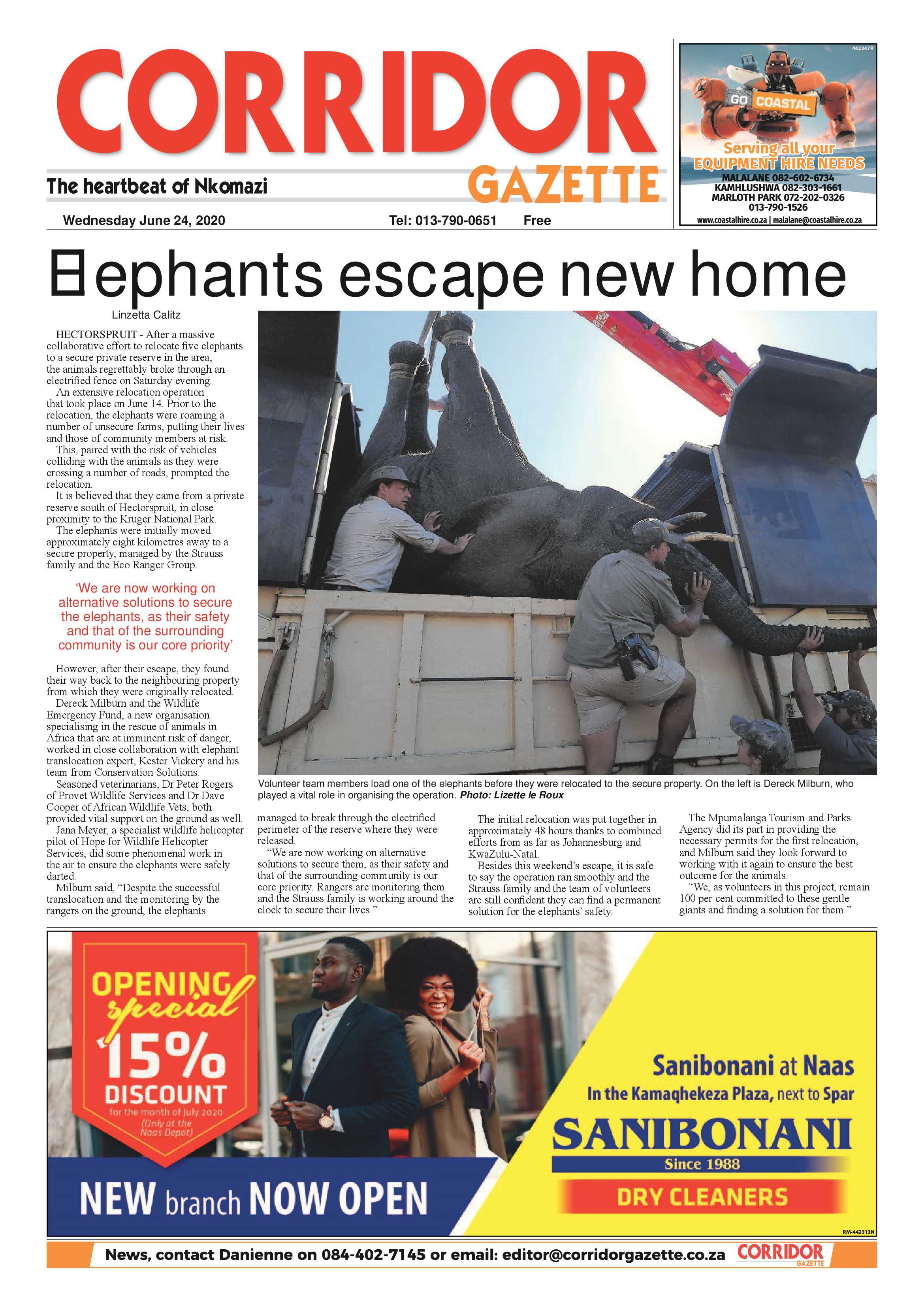Corridor Gazette 24 June 2020 page 1