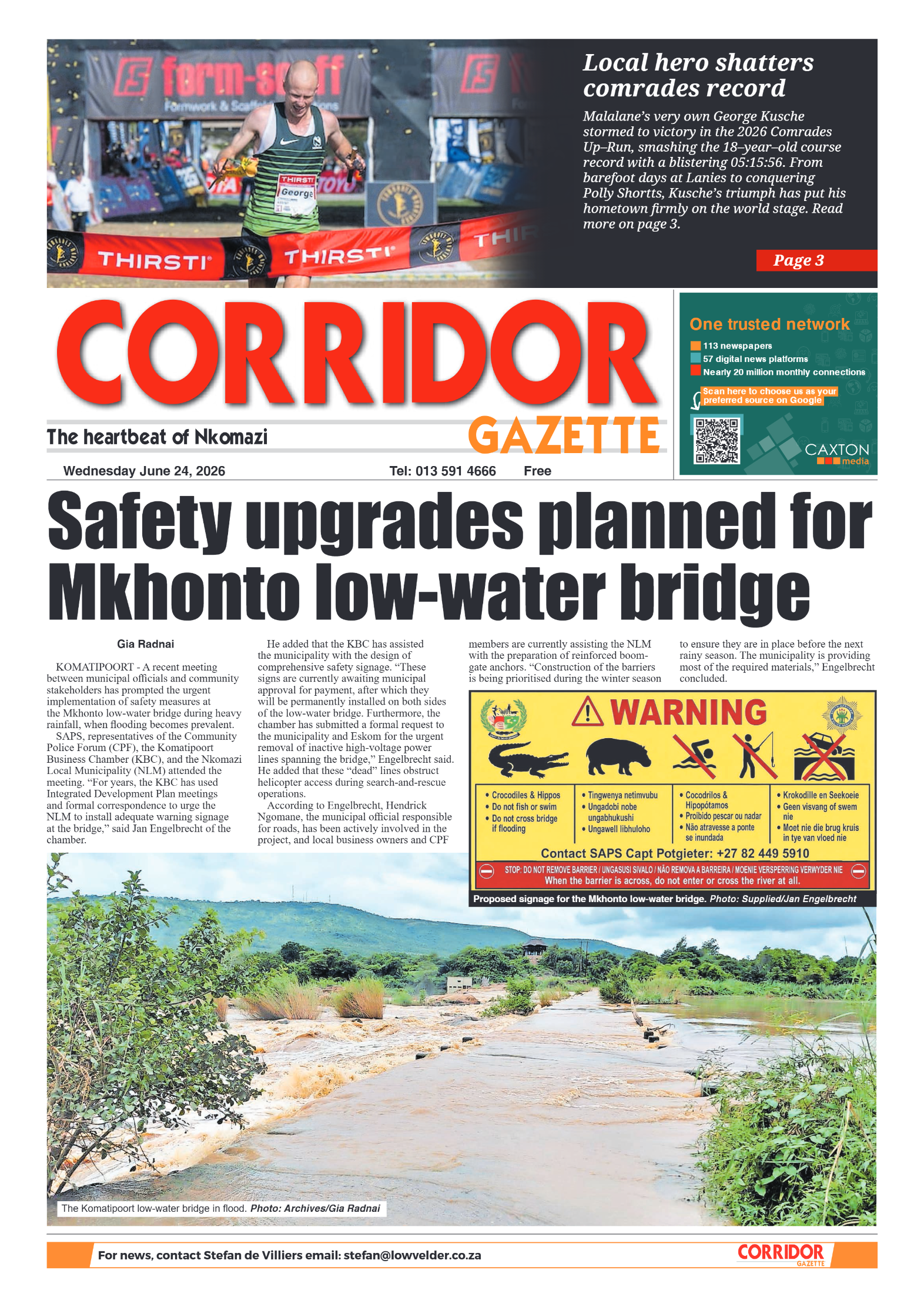 Corridor Gazette 24 June 2026 page 1