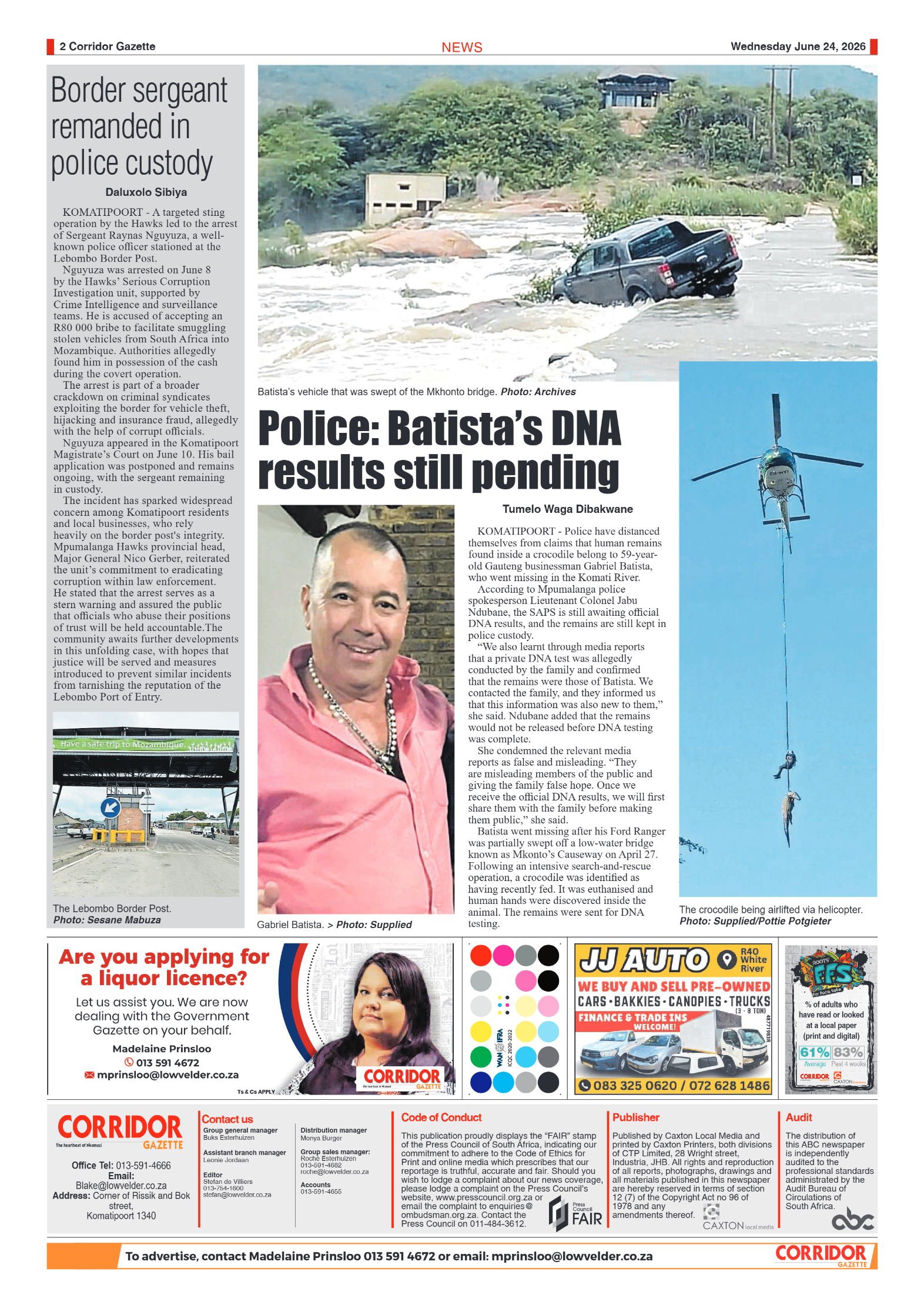 Corridor Gazette 24 June 2026 page 2