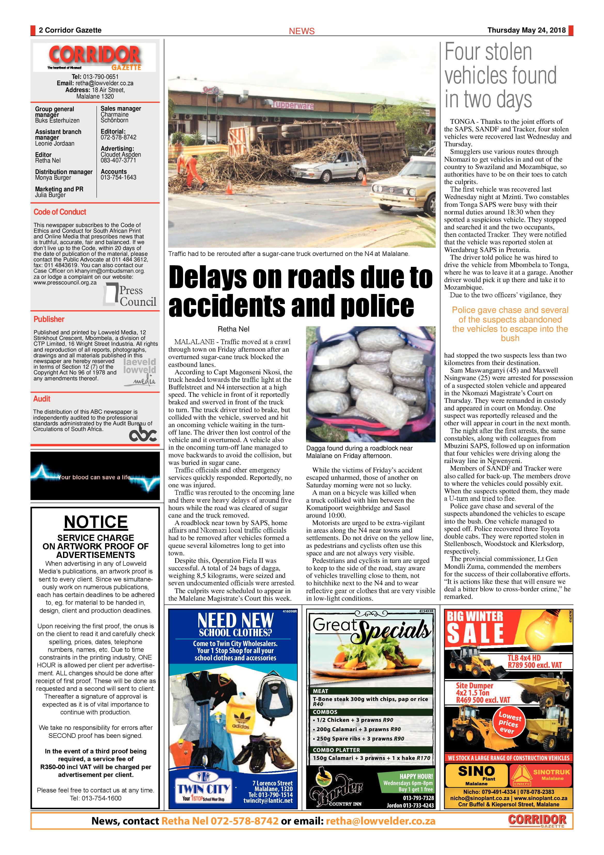 Corridor Gazette 24 May 2018 page 2