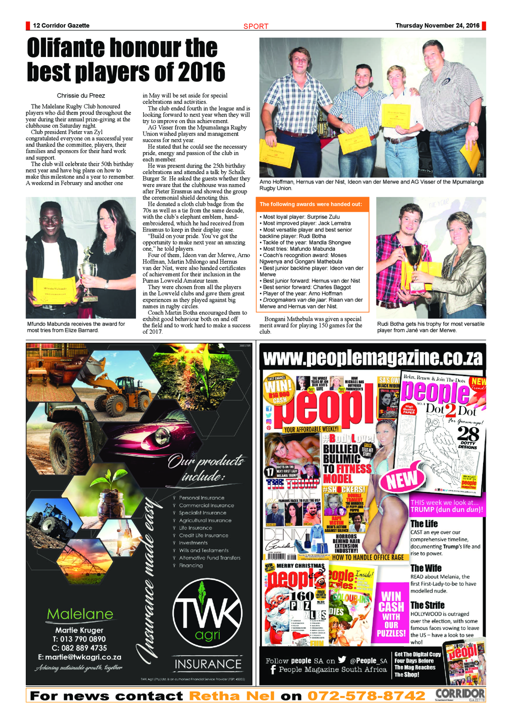 Corridor Gazette 24 November 2016 page 12