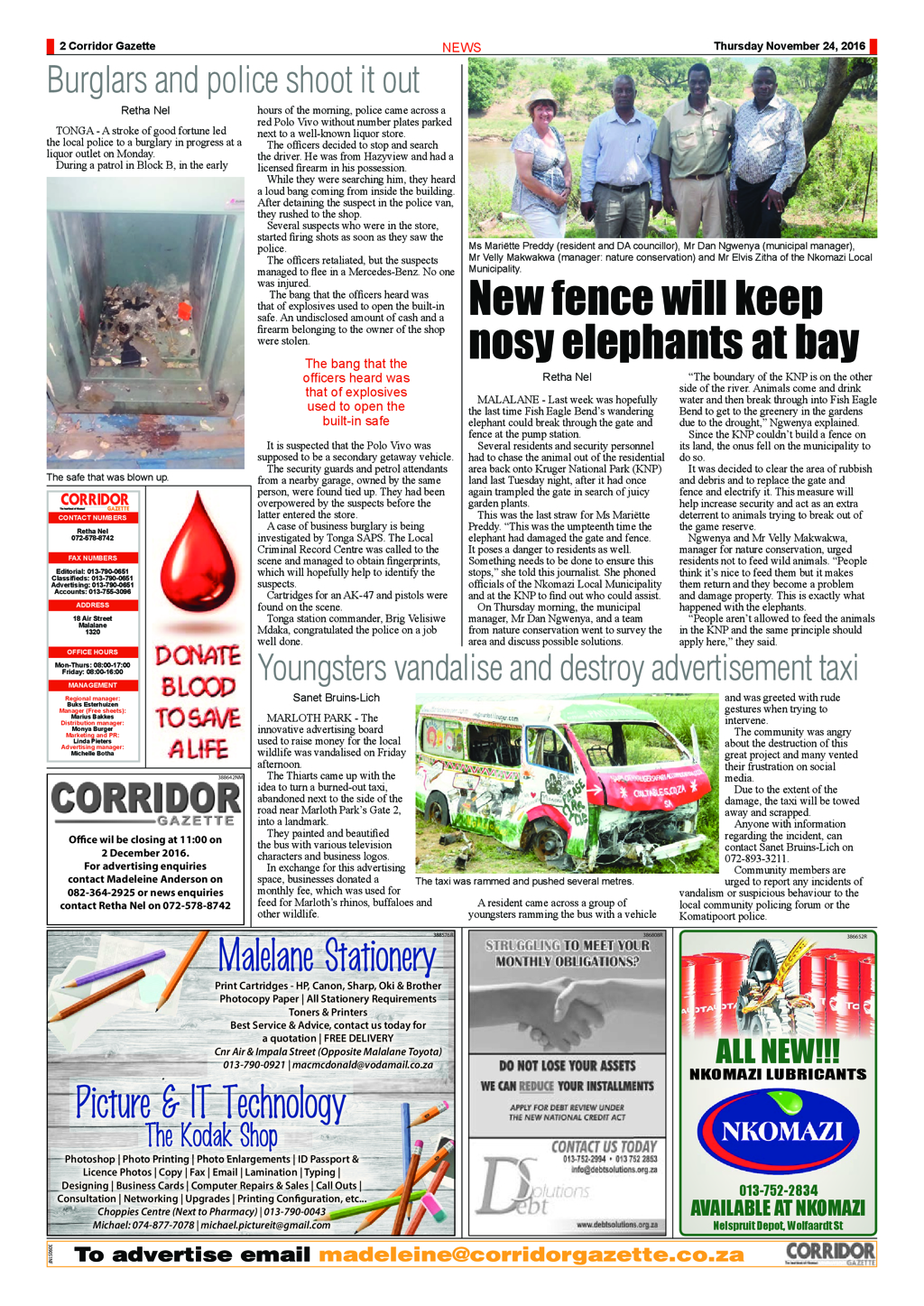Corridor Gazette 24 November 2016 page 2