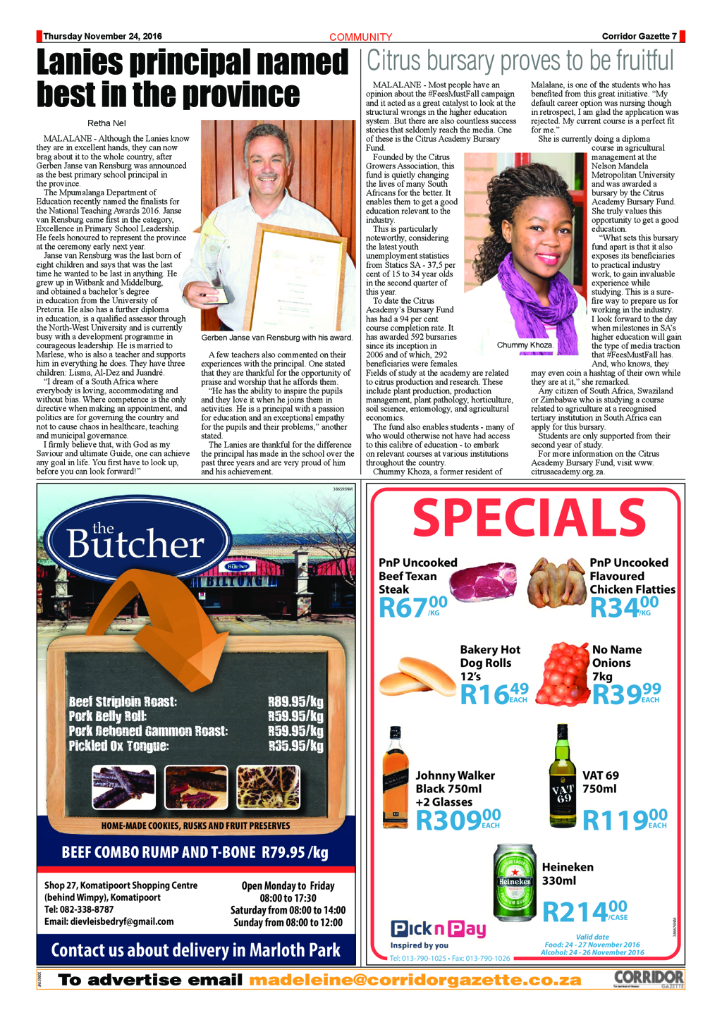 Corridor Gazette 24 November 2016 page 7
