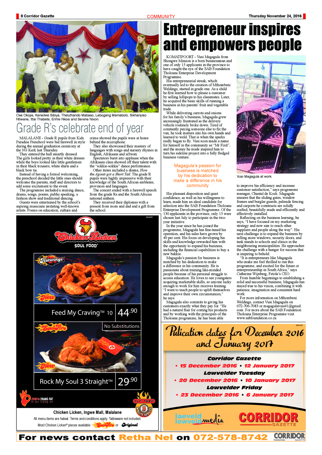 Corridor Gazette 24 November 2016 page 8