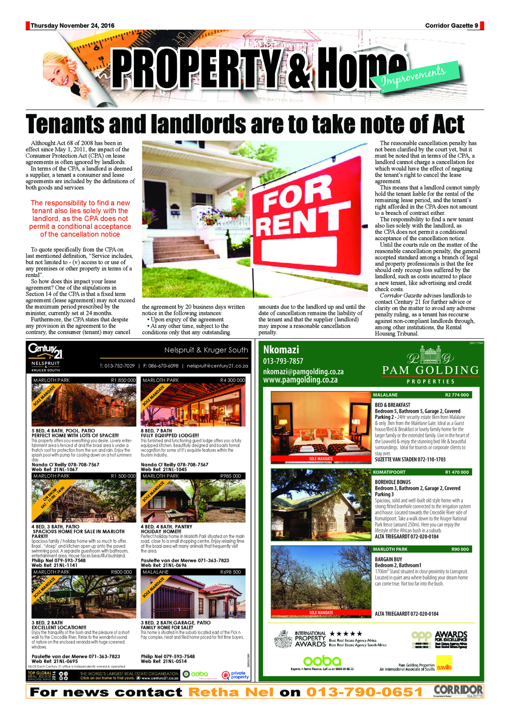 Corridor Gazette 24 November 2016 page 9