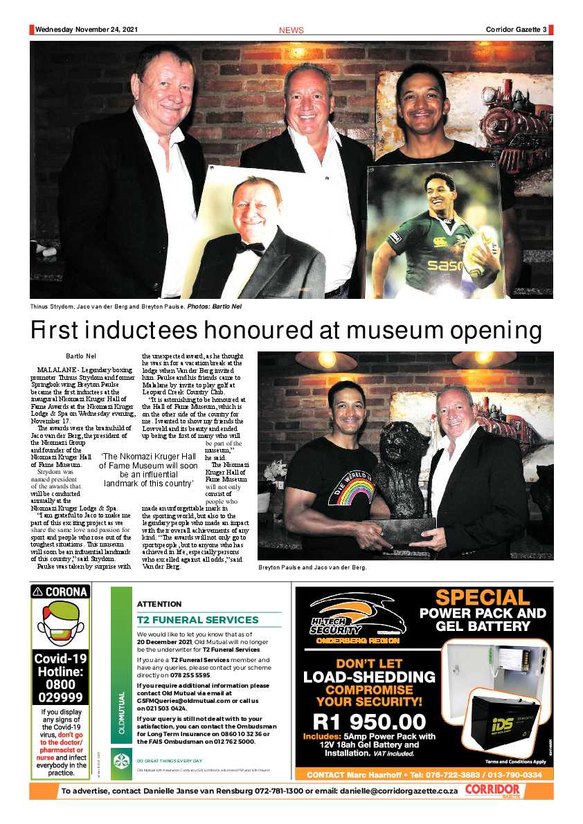 Corridor Gazette 24 November 2021 page 3