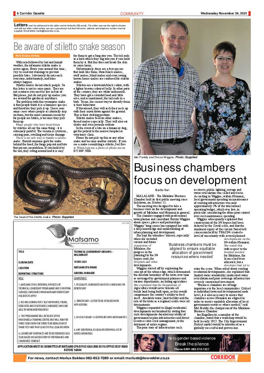 Corridor Gazette 24 November 2021 page 6