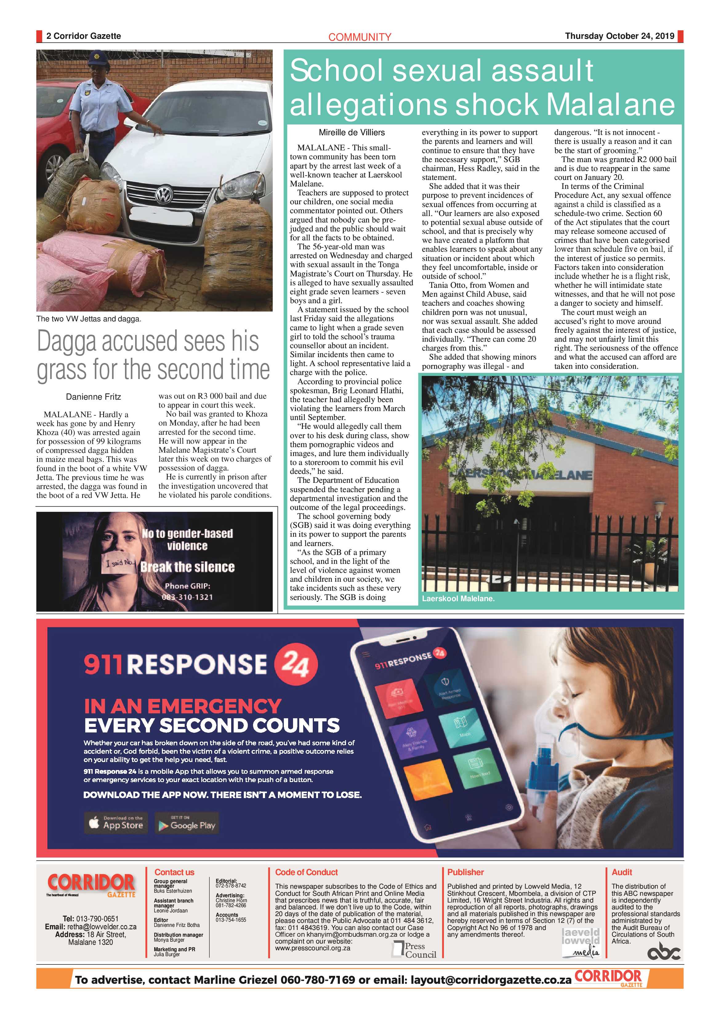 Corridor Gazette 24 October 2019 page 2
