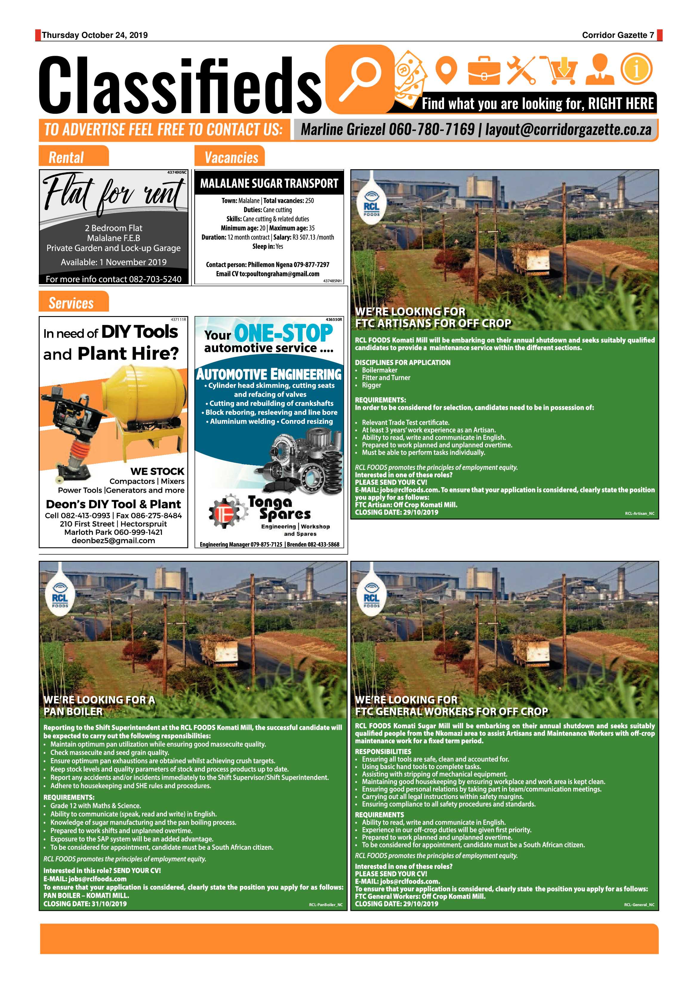 Corridor Gazette 24 October 2019 page 7