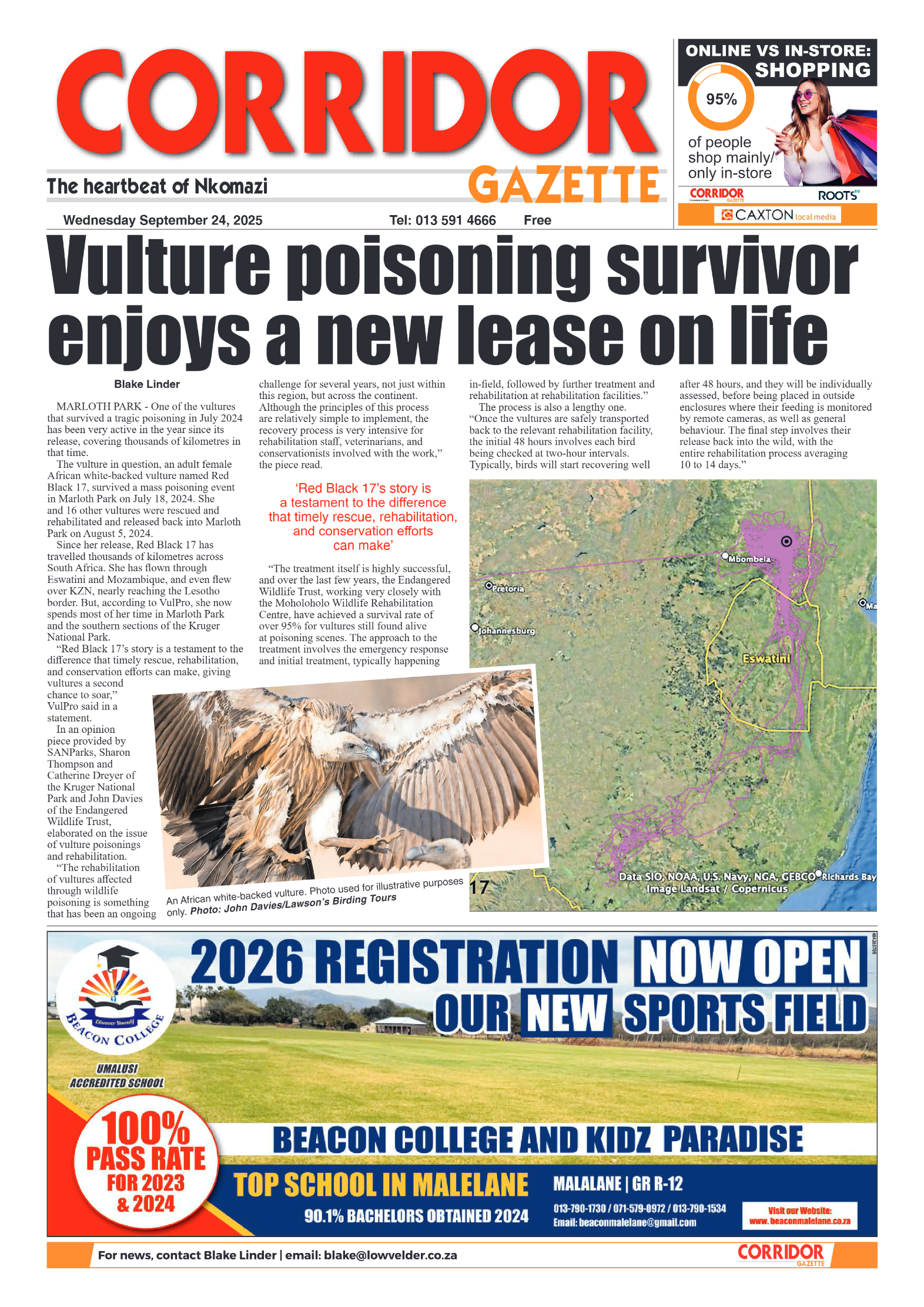 Corridor Gazette 24 September 2025 page 1