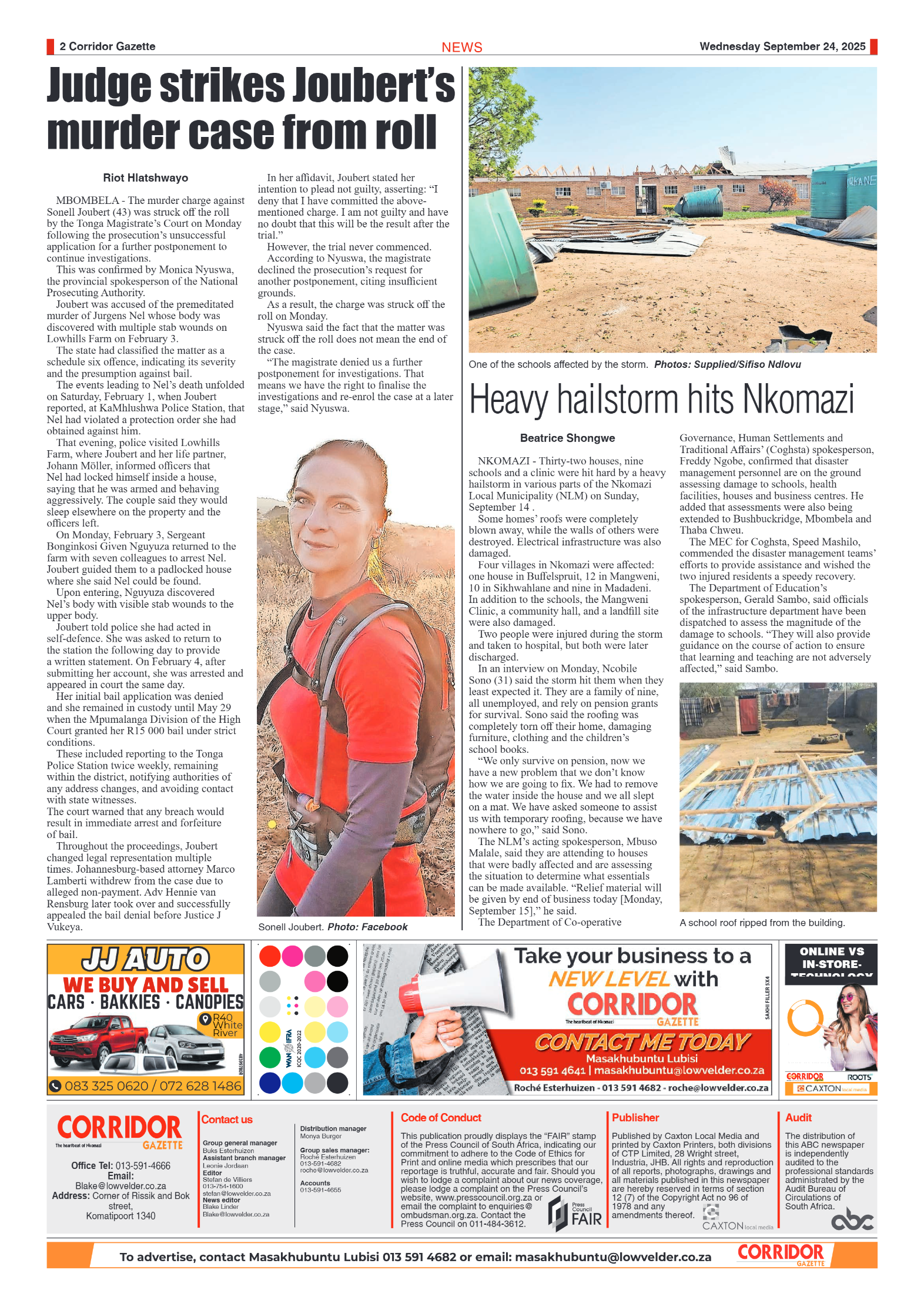 Corridor Gazette 24 September 2025 page 2