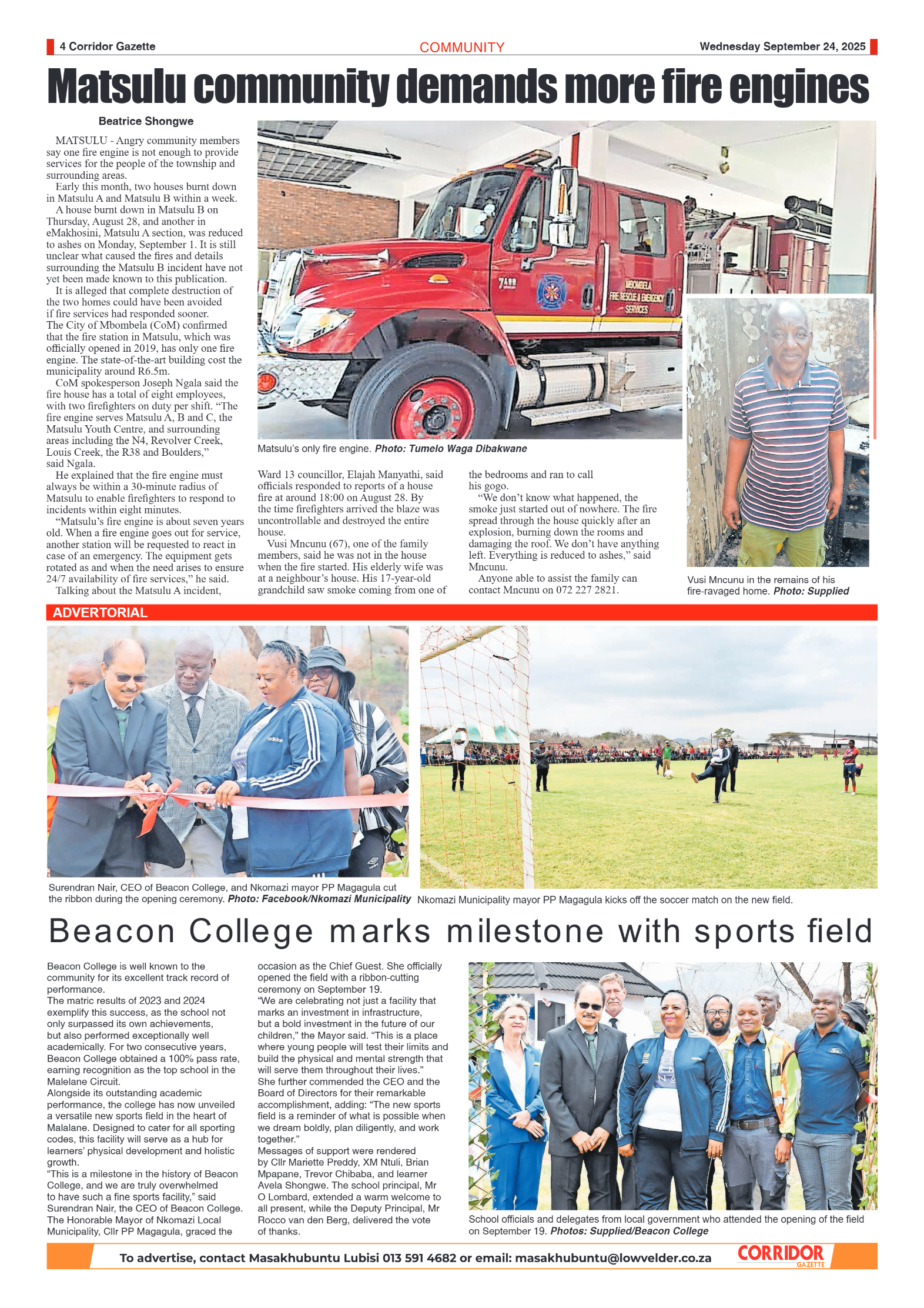 Corridor Gazette 24 September 2025 page 4