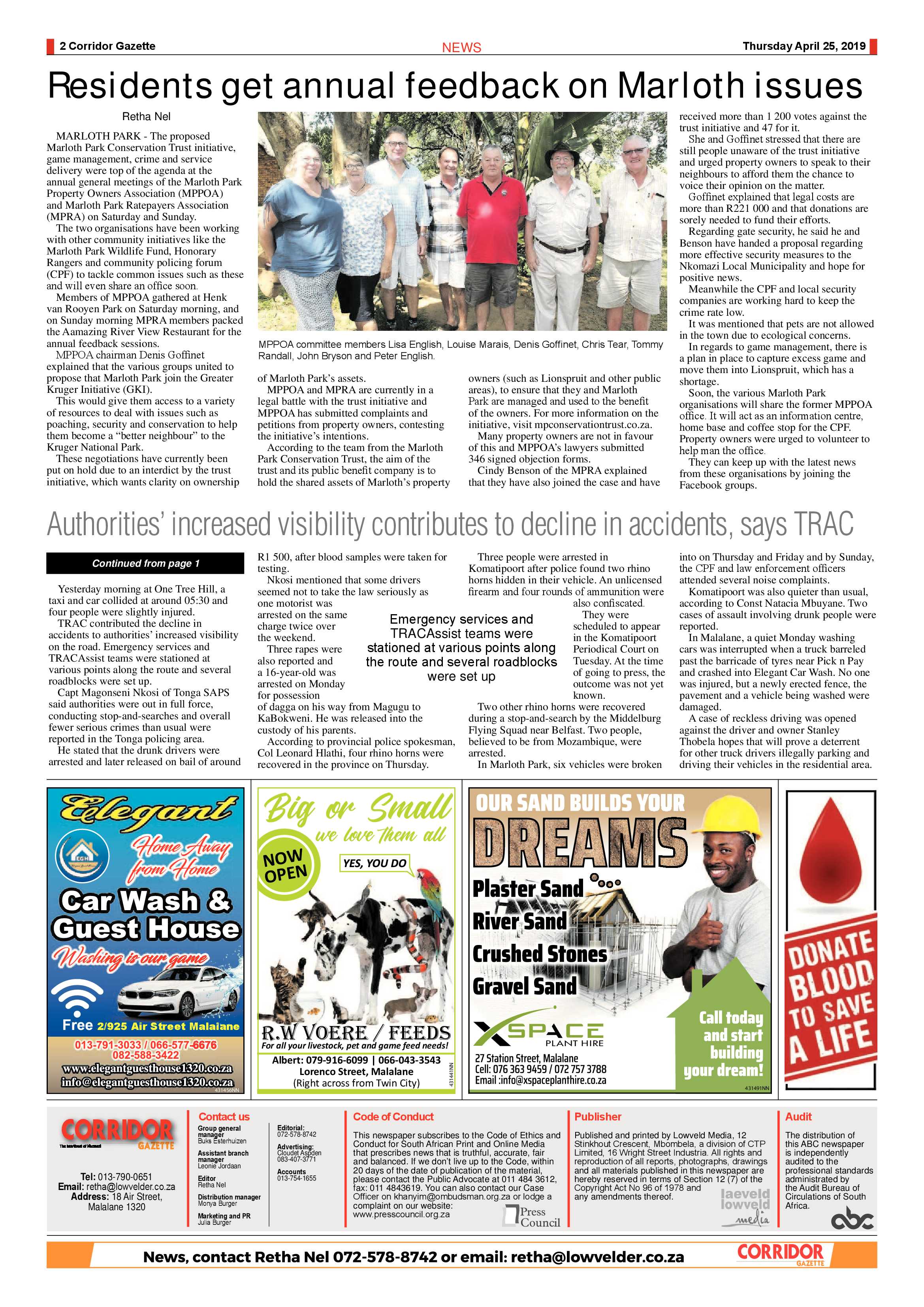 Corridor Gazette 25 April 2019 page 2