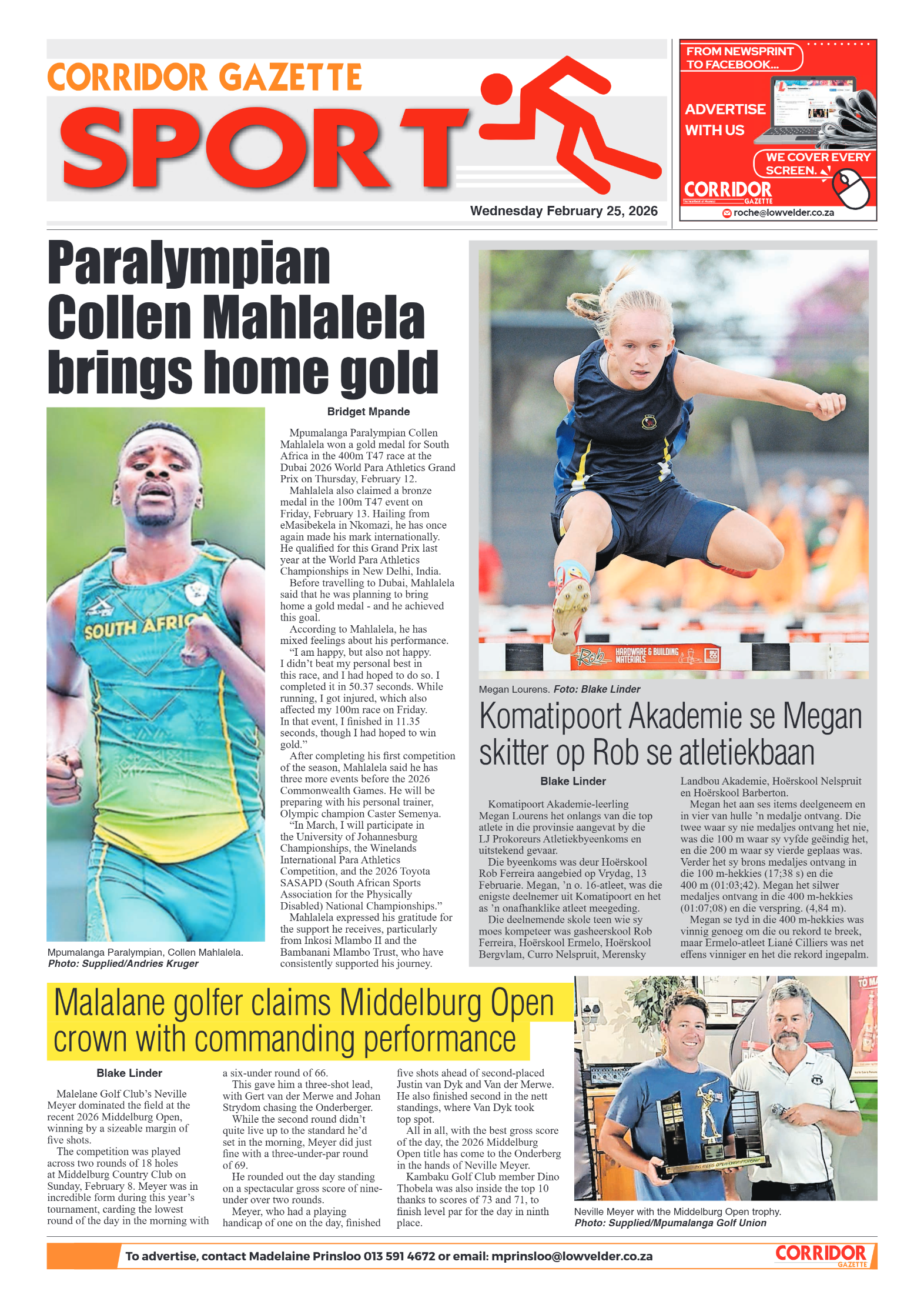 Corridor Gazette 25 February 2026 page 8