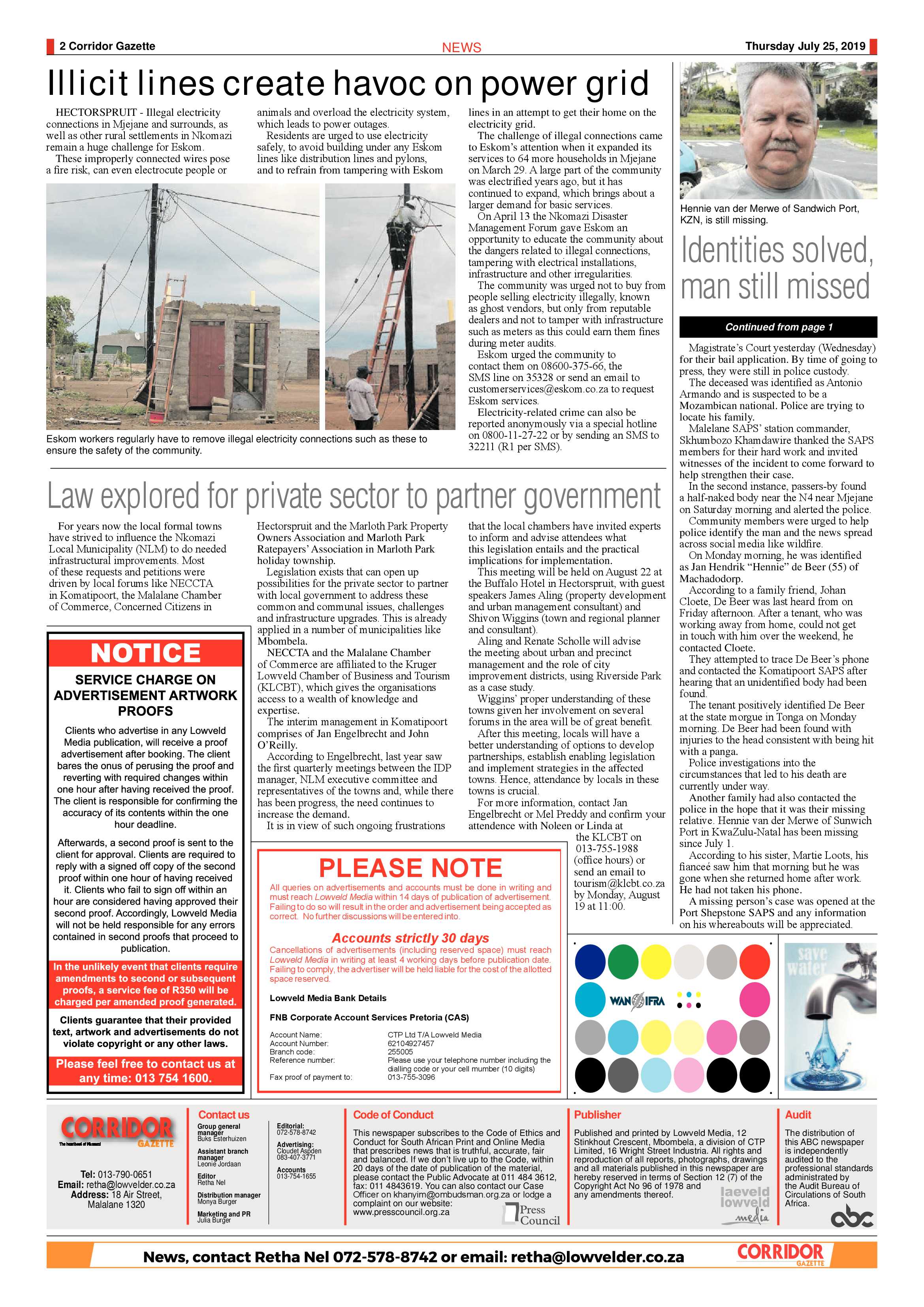 Corridor Gazette 25 July 2019 page 2