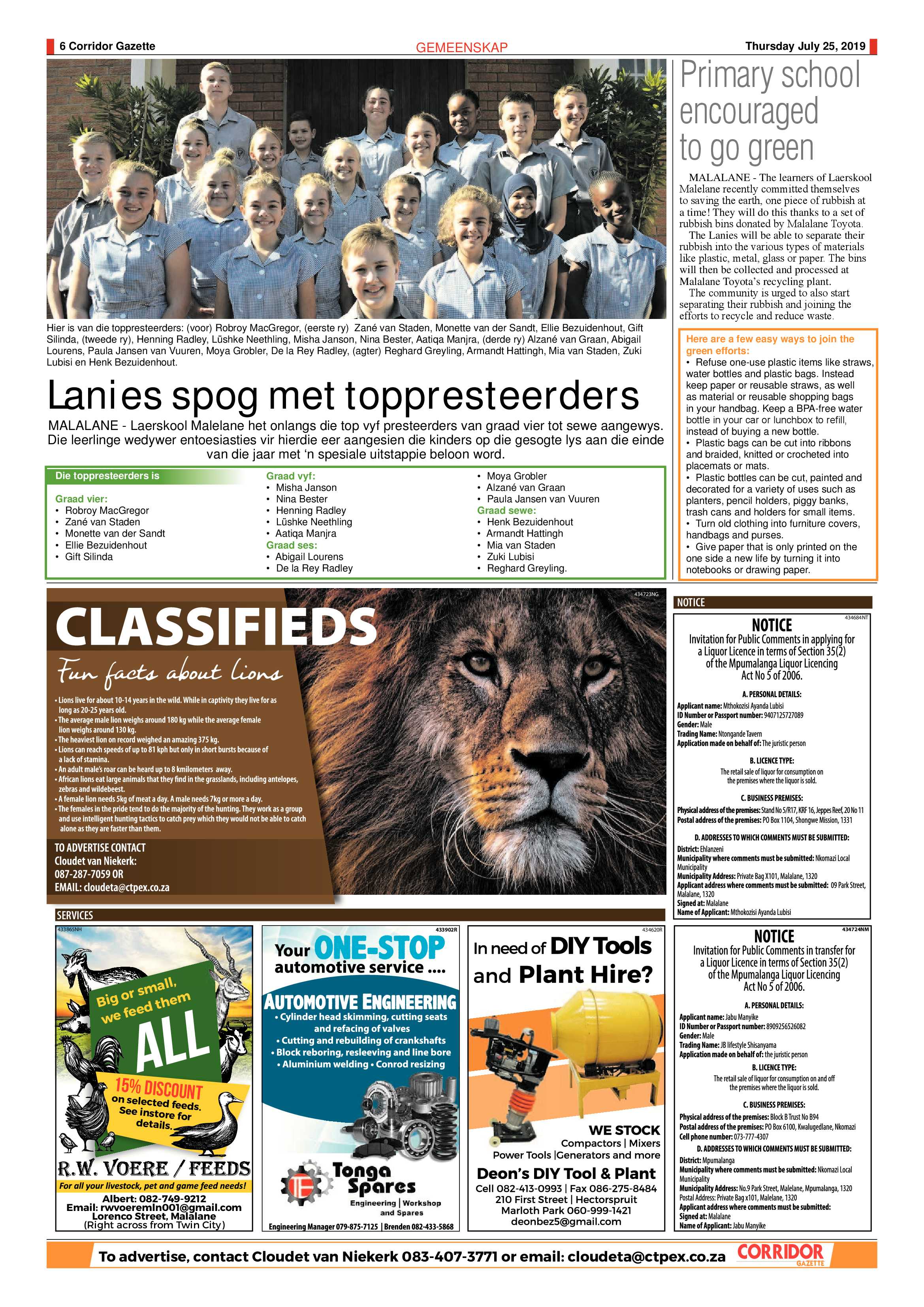 Corridor Gazette 25 July 2019 page 6