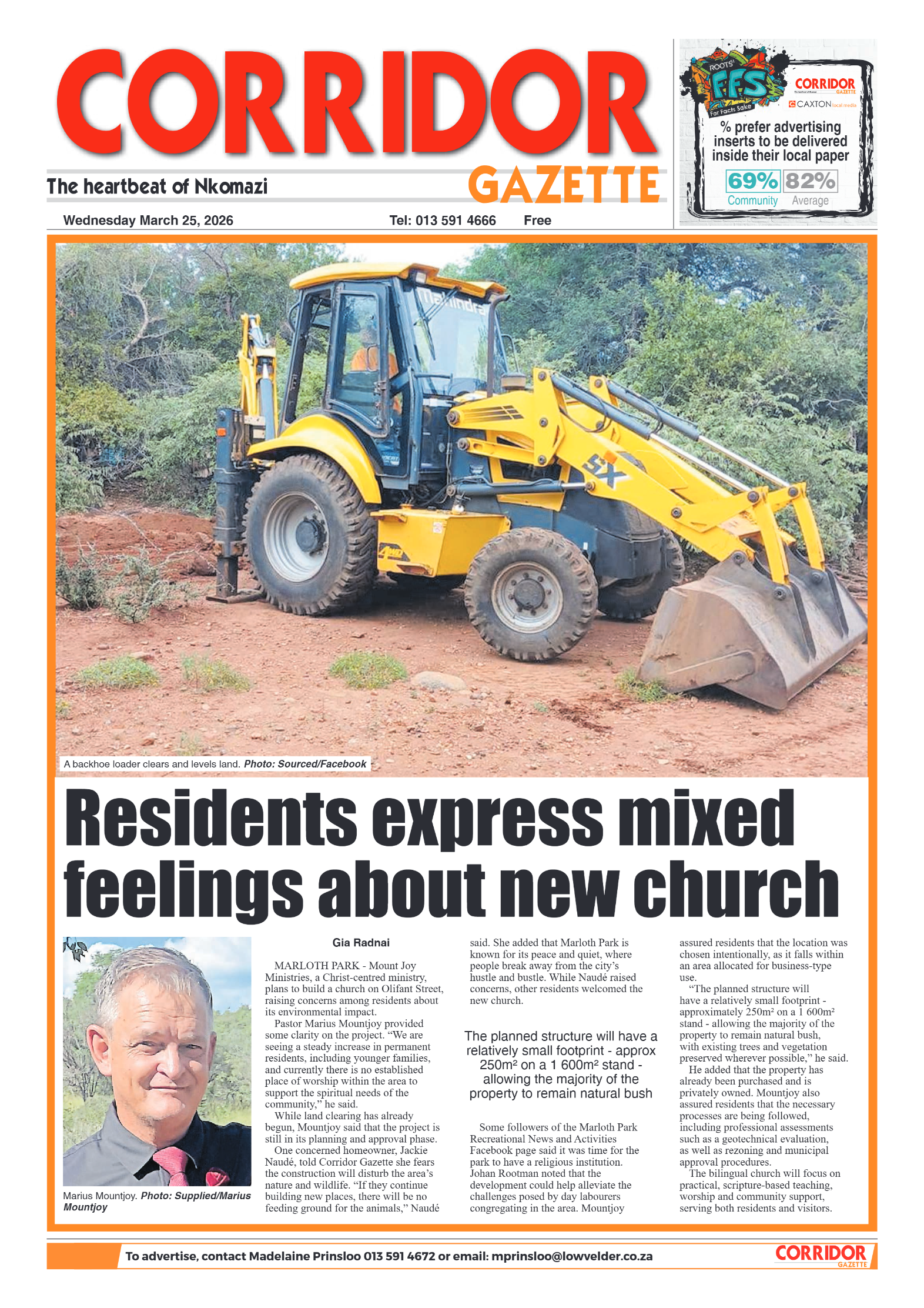 Corridor Gazette 25 March 2026 page 1