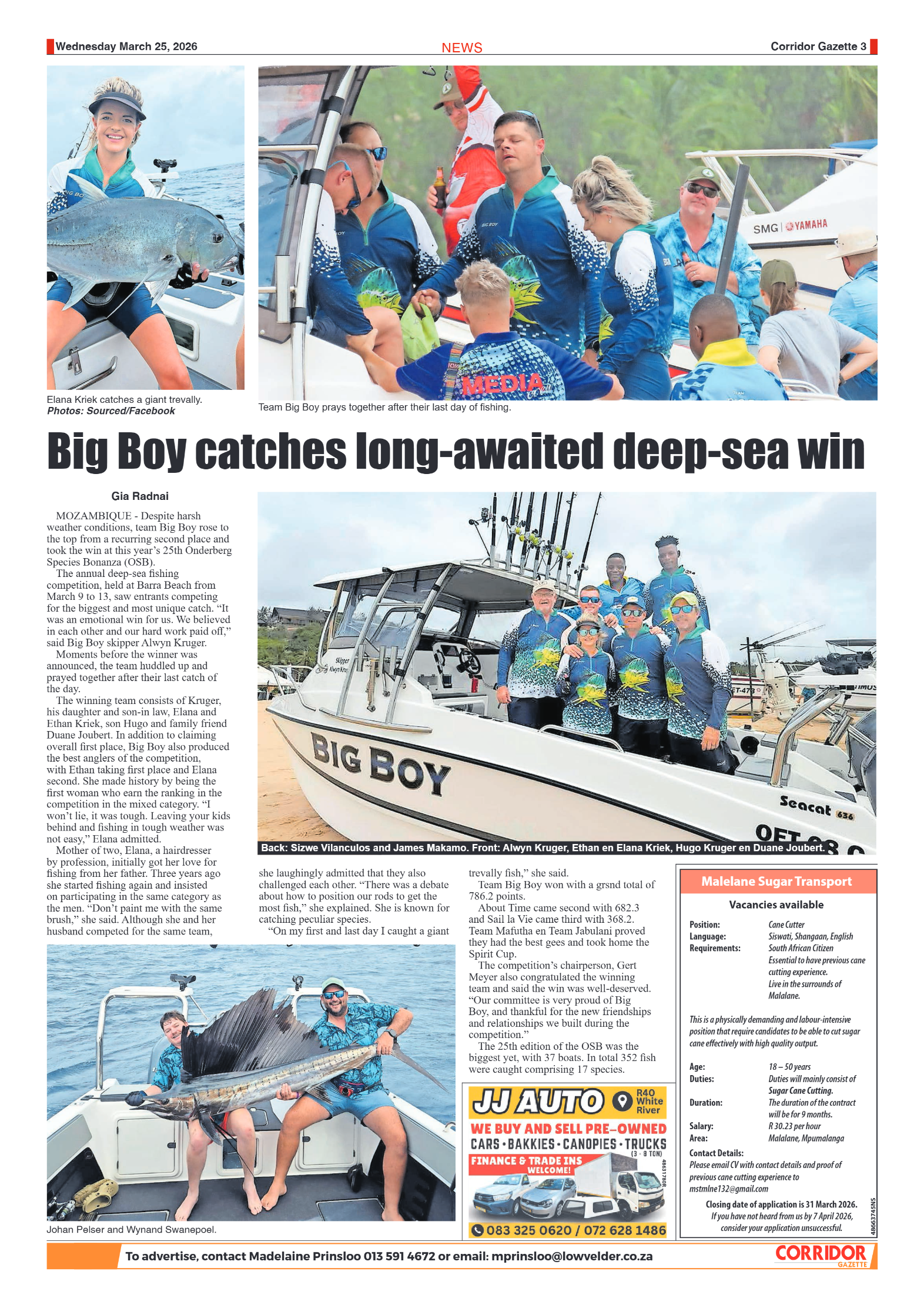 Corridor Gazette 25 March 2026 page 3