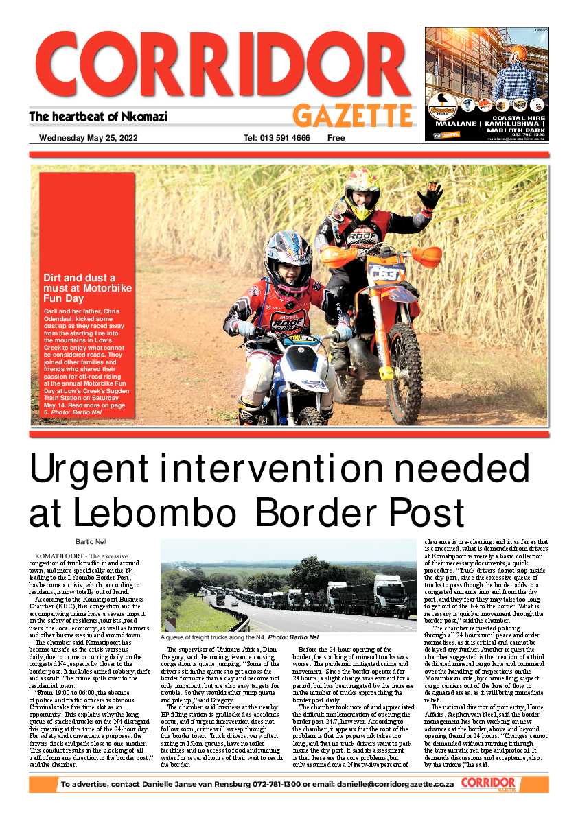Corridor Gazette 25 May 2022 page 1