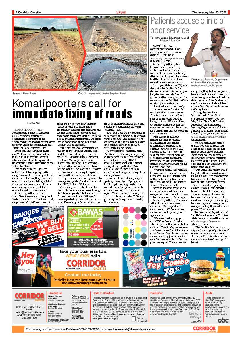 Corridor Gazette 25 May 2022 page 2