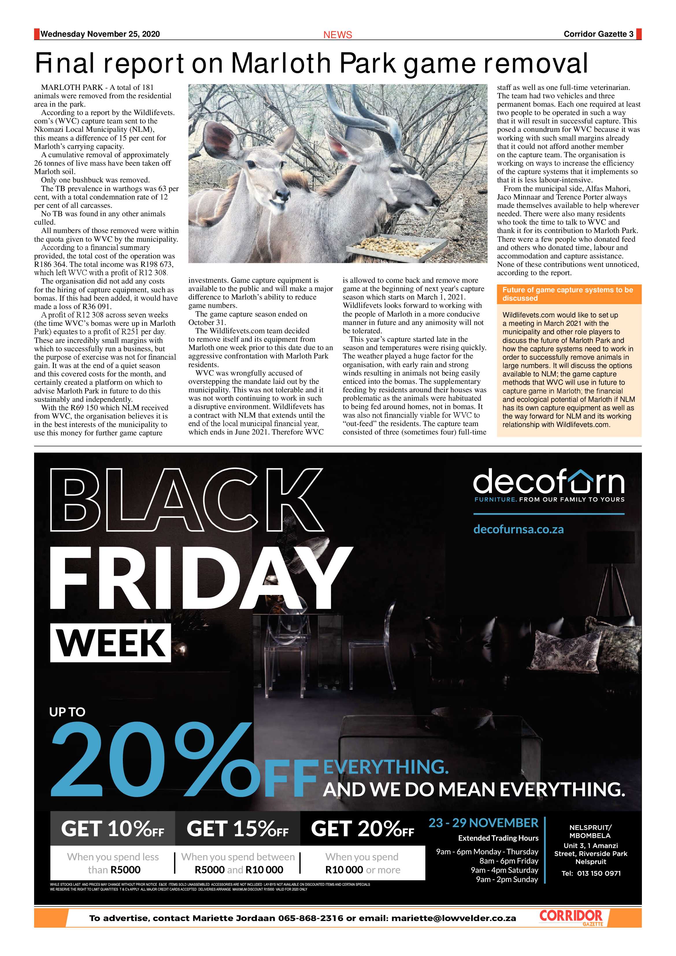 Corridor Gazette 25 November 2020 page 3