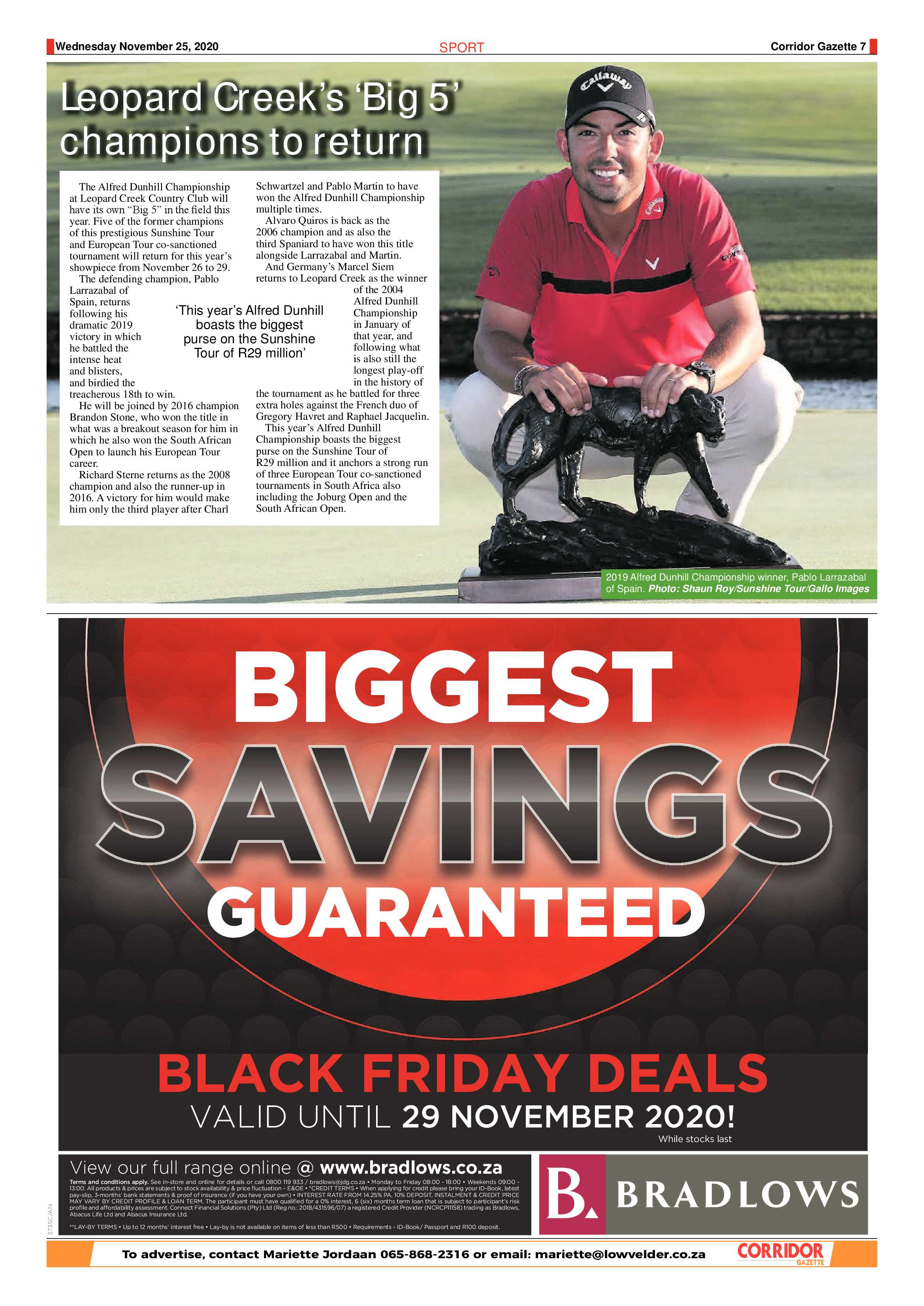 Corridor Gazette 25 November 2020 page 7