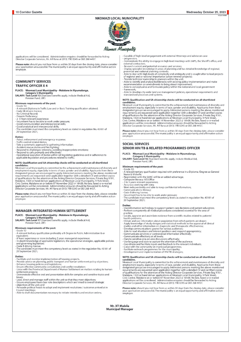 Corridor Gazette 25 October 2023 page 10