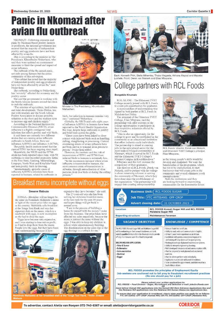 Corridor Gazette 25 October 2023 page 3