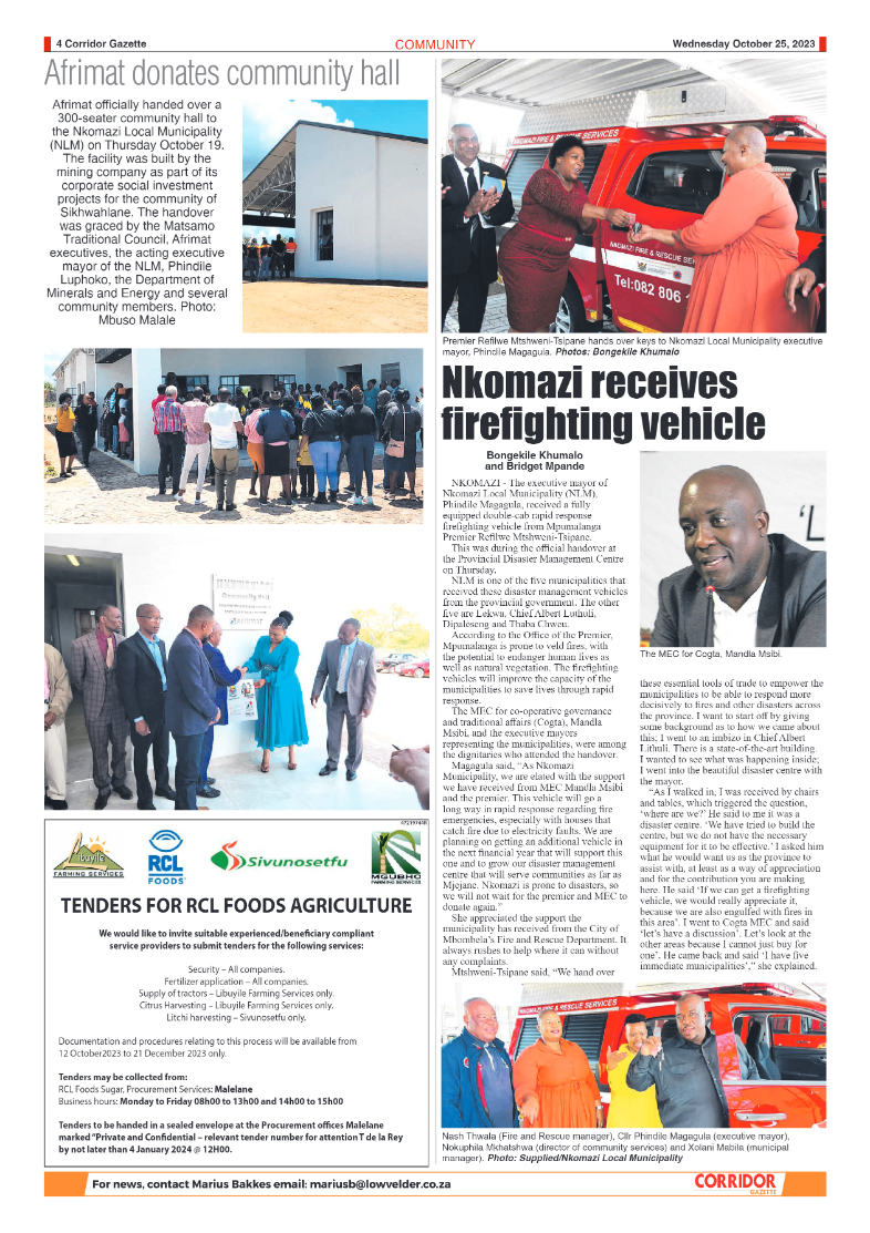 Corridor Gazette 25 October 2023 page 4