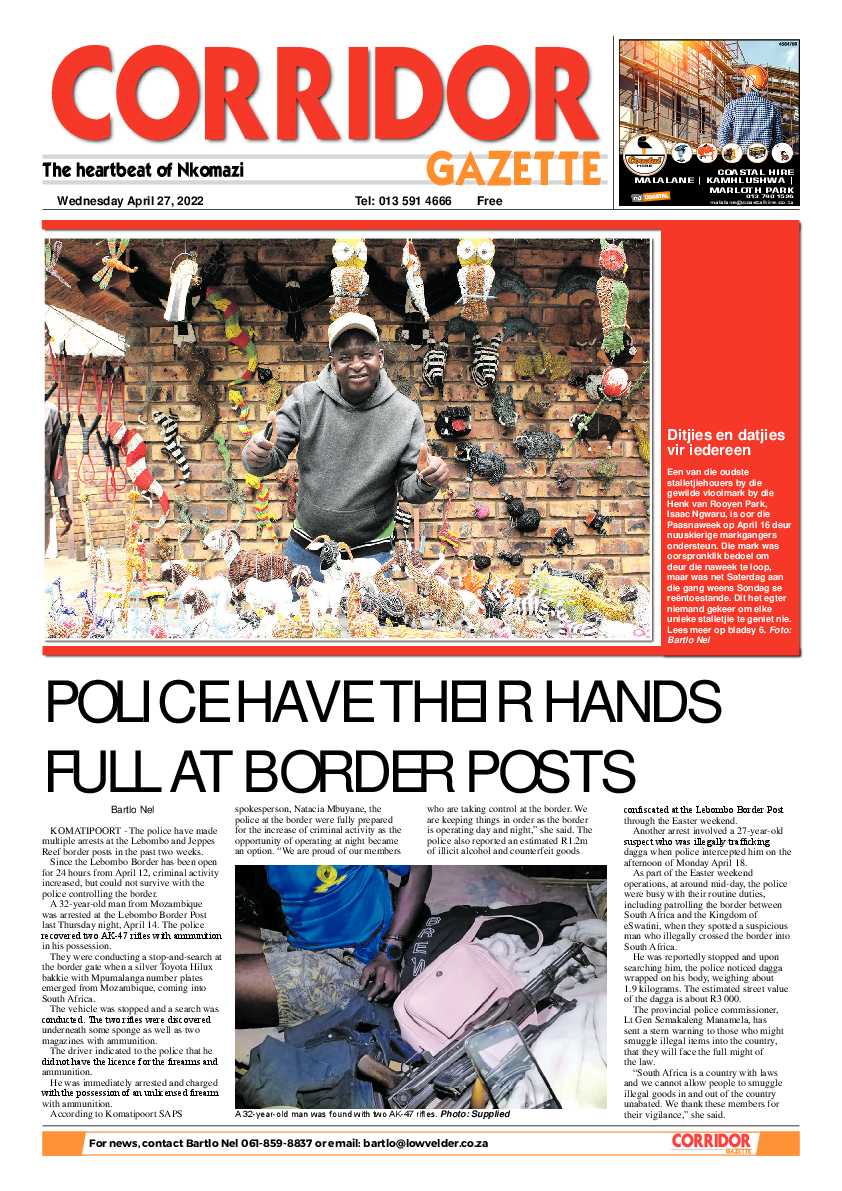 Corridor Gazette 27 April 2022 page 1