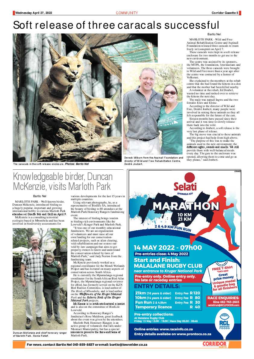Corridor Gazette 27 April 2022 page 5