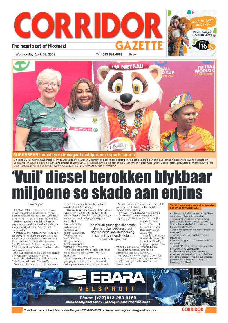 Corridor Gazette 26 April 2023 page 1