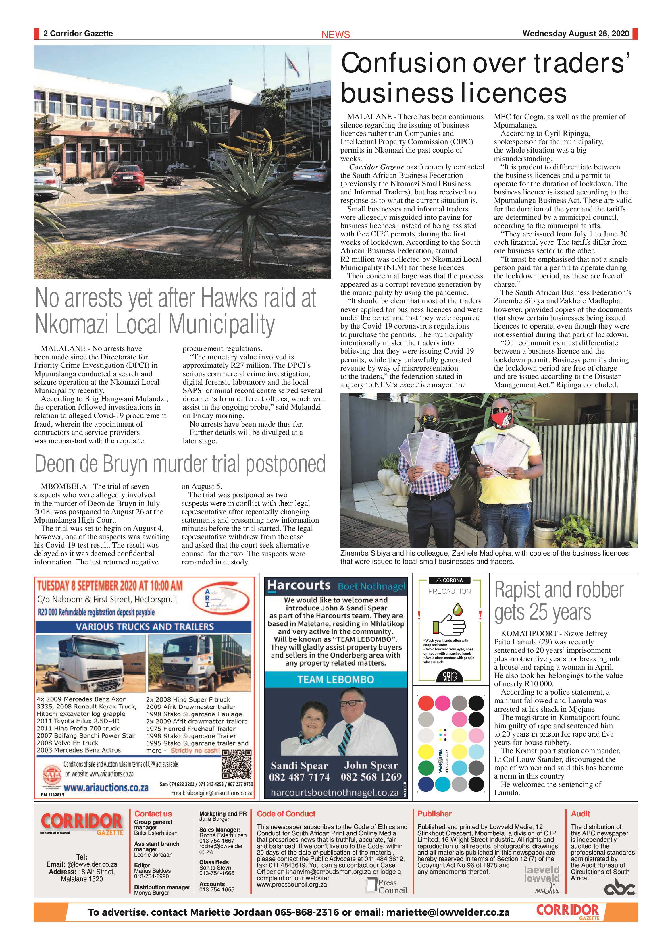 Corridor Gazette 26 August 2020 page 2