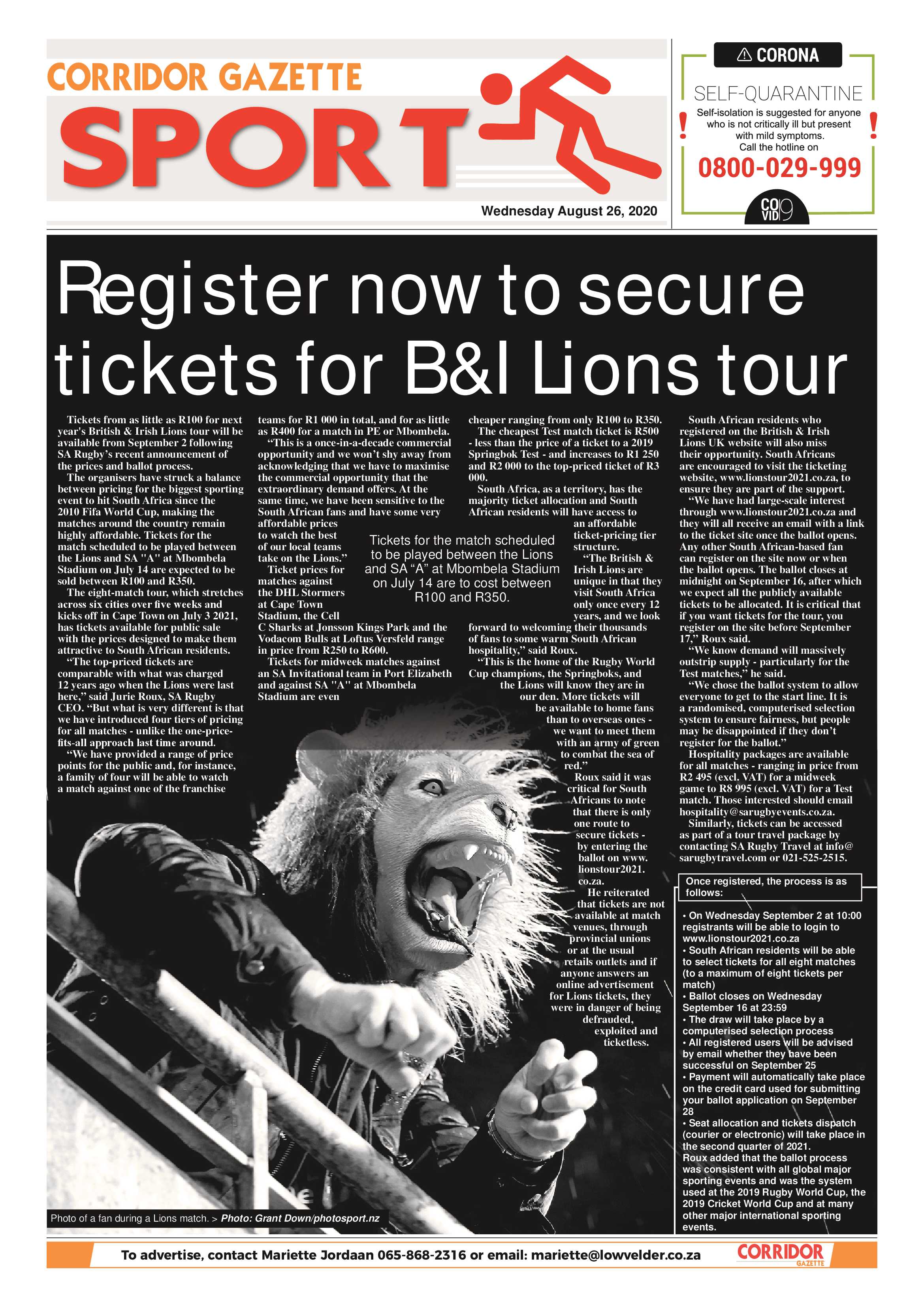 Corridor Gazette 26 August 2020 page 8