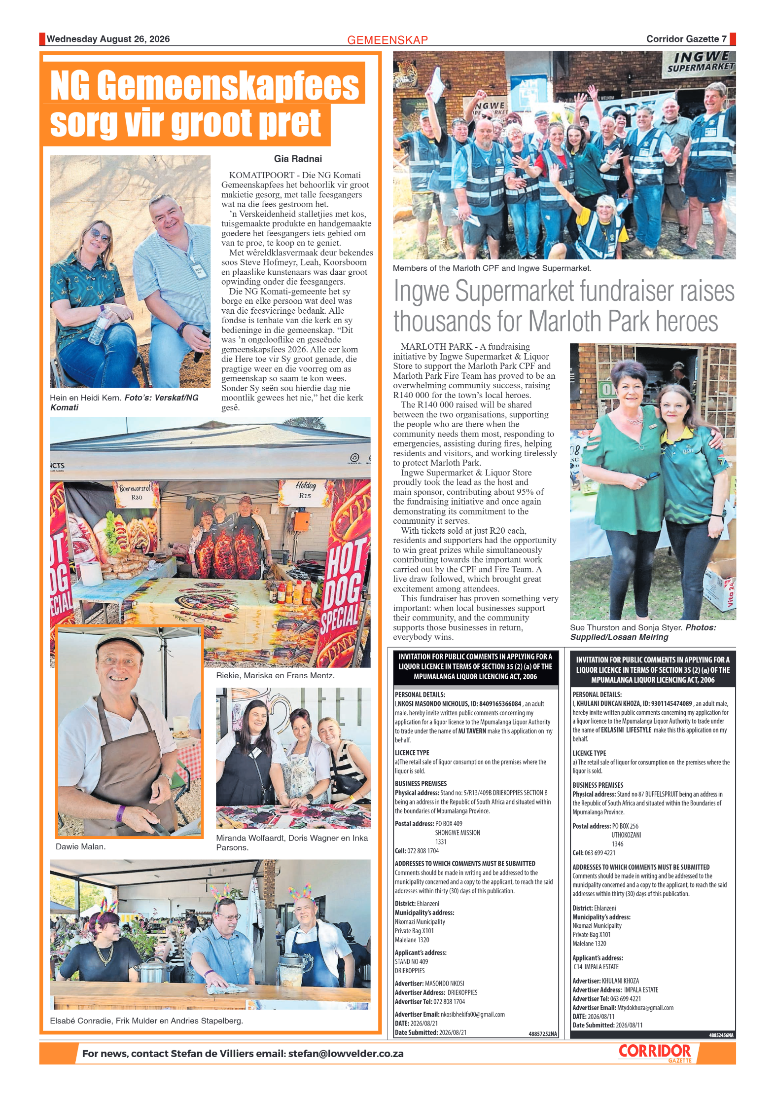 Corridor Gazette 26 August 2026 page 7