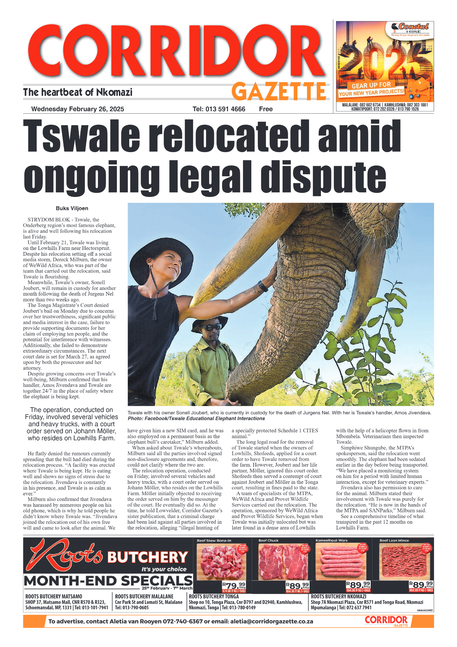 Corridor Gazette 26 February 2025 page 1