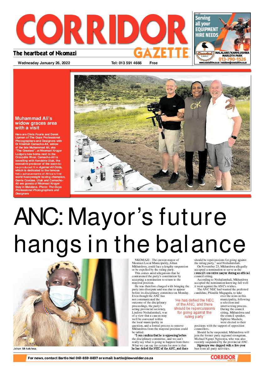 Corridor Gazette 26 January 2022 page 1