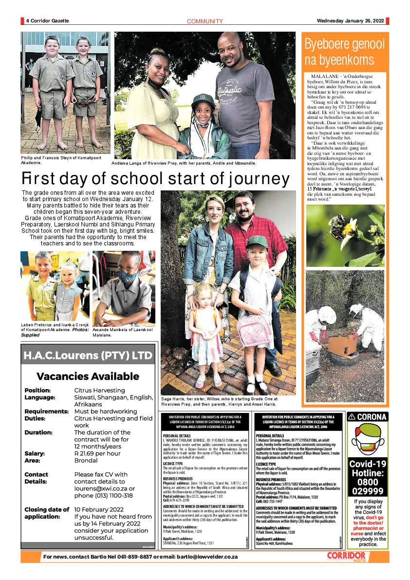 Corridor Gazette 26 January 2022 page 4