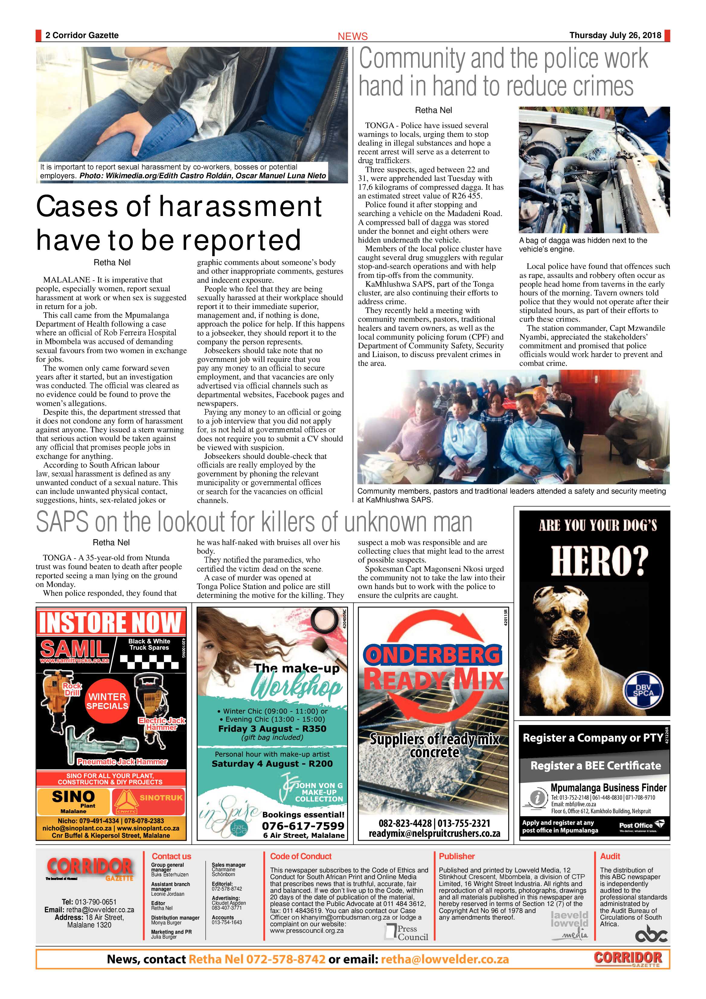 Corridor Gazette 26 July 2018 page 2