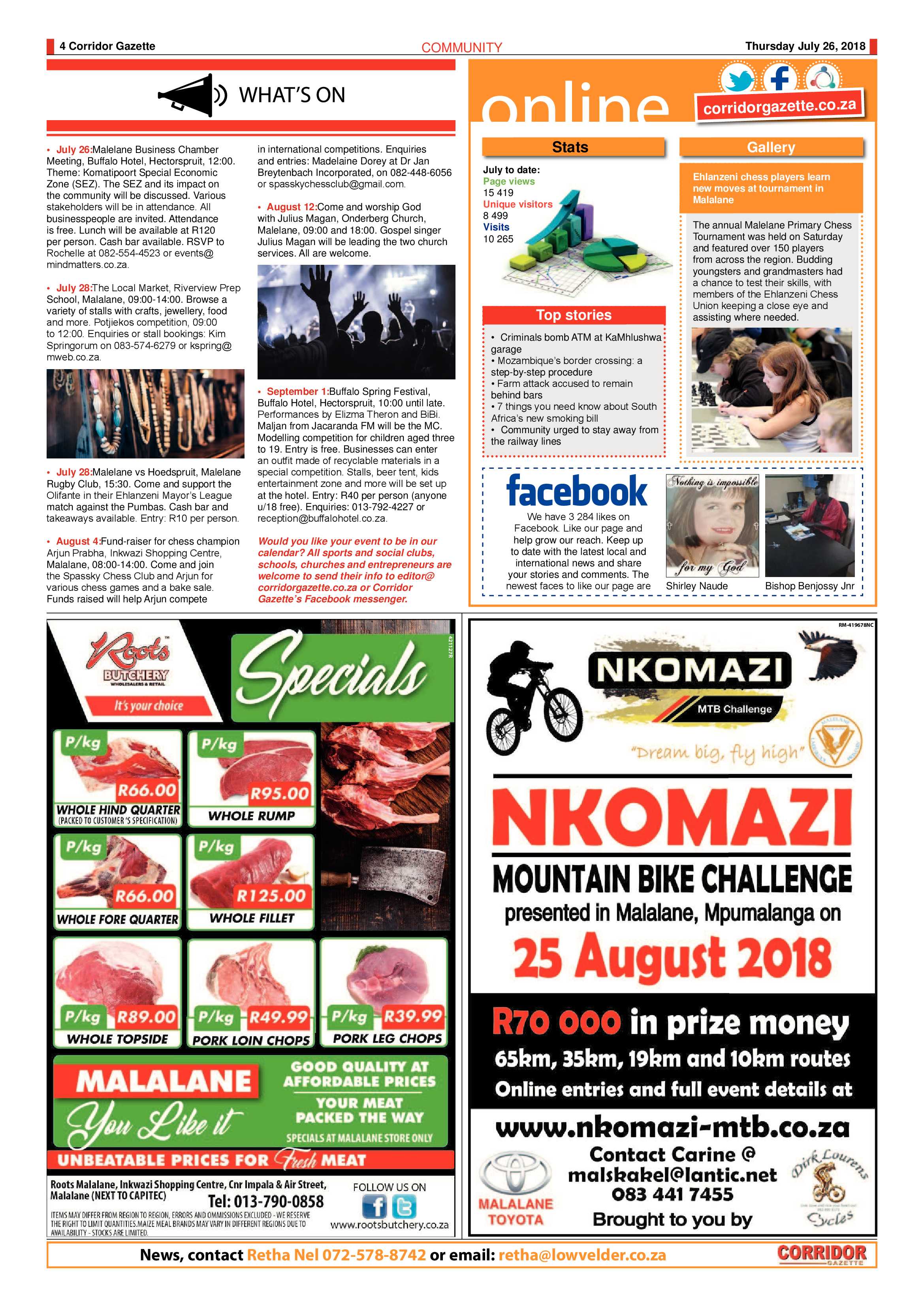 Corridor Gazette 26 July 2018 page 4