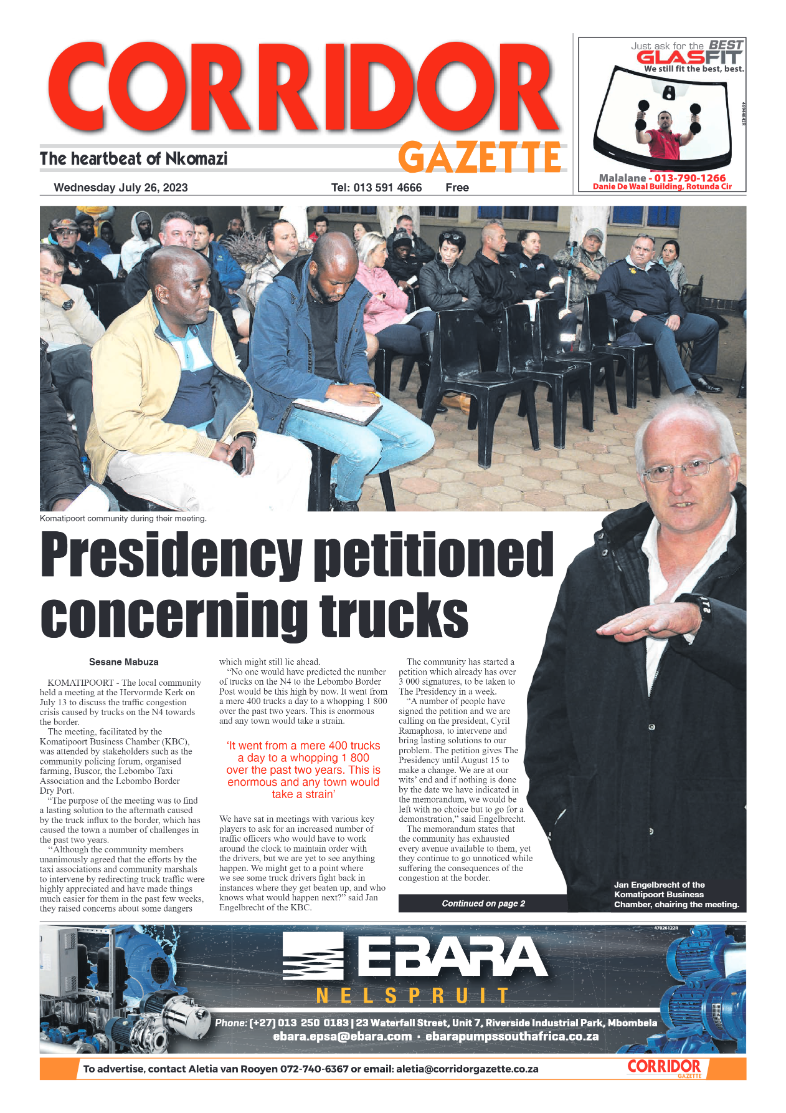 Corridor Gazette 26 July 2023 page 1