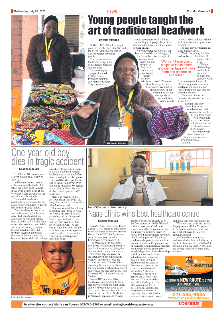 Corridor Gazette 26 July 2023 page 3